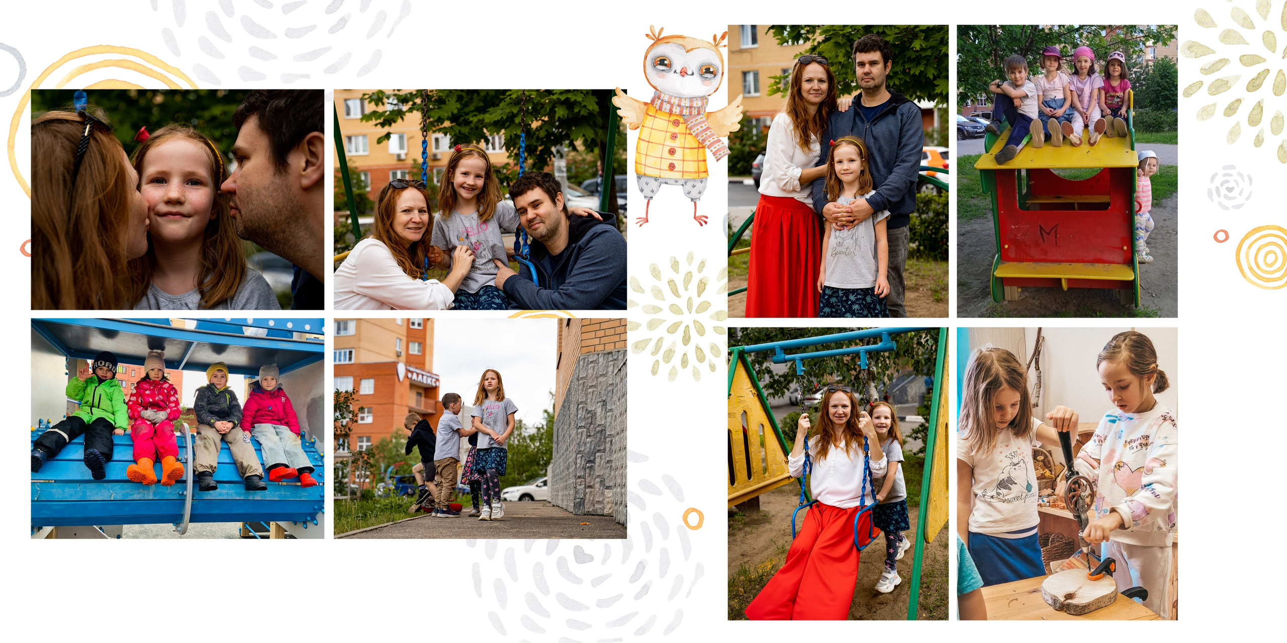 Совушки, 30*30 9 разворотов, 6000р. ВАША СЕМЕЙНАЯ ФОТОСТУДИЯ