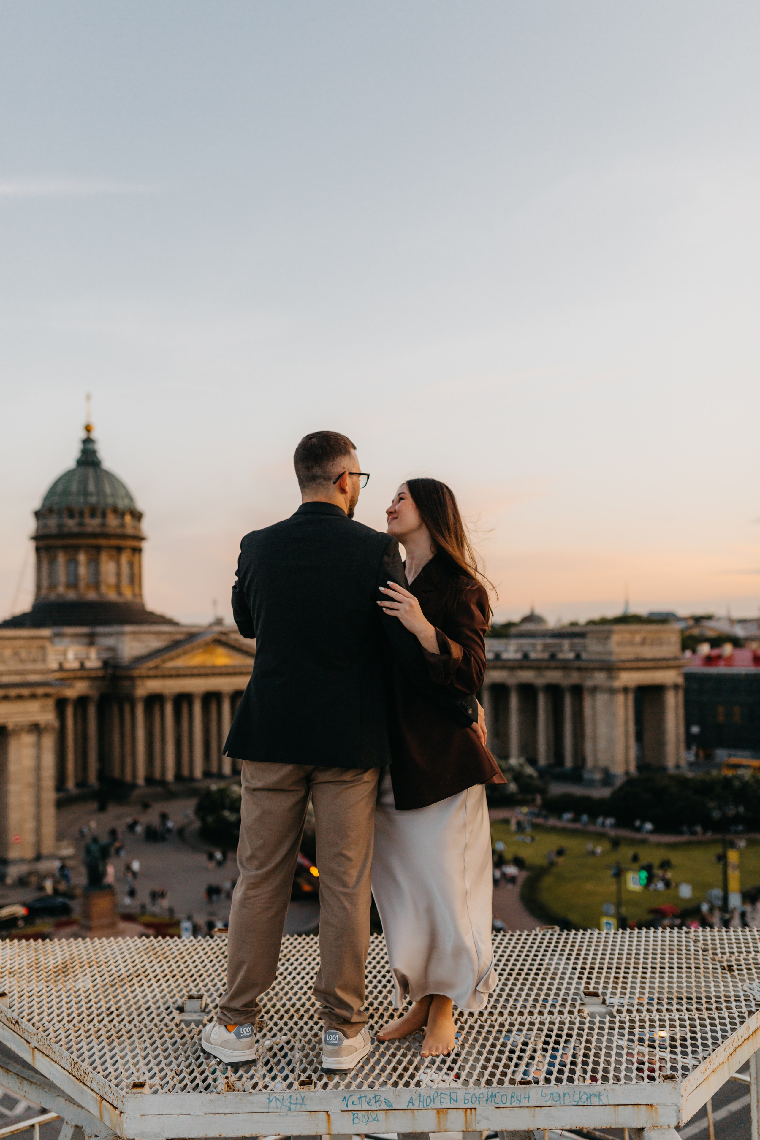 LoveStory на крышах Питера. Фотограф Санкт-Петербург Князева Елизавета