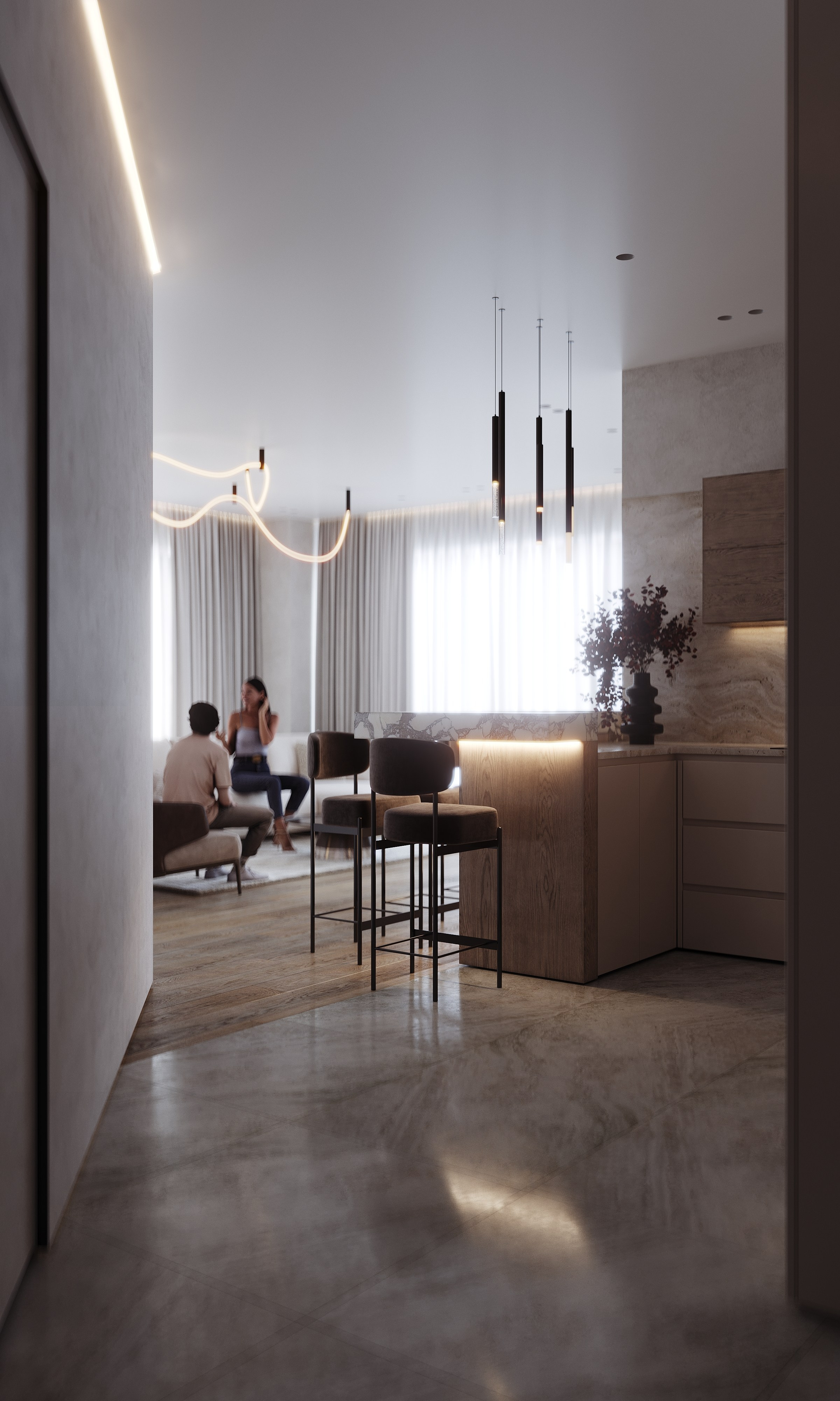 ЖК «На Петровском». 3D визуализация интерьера