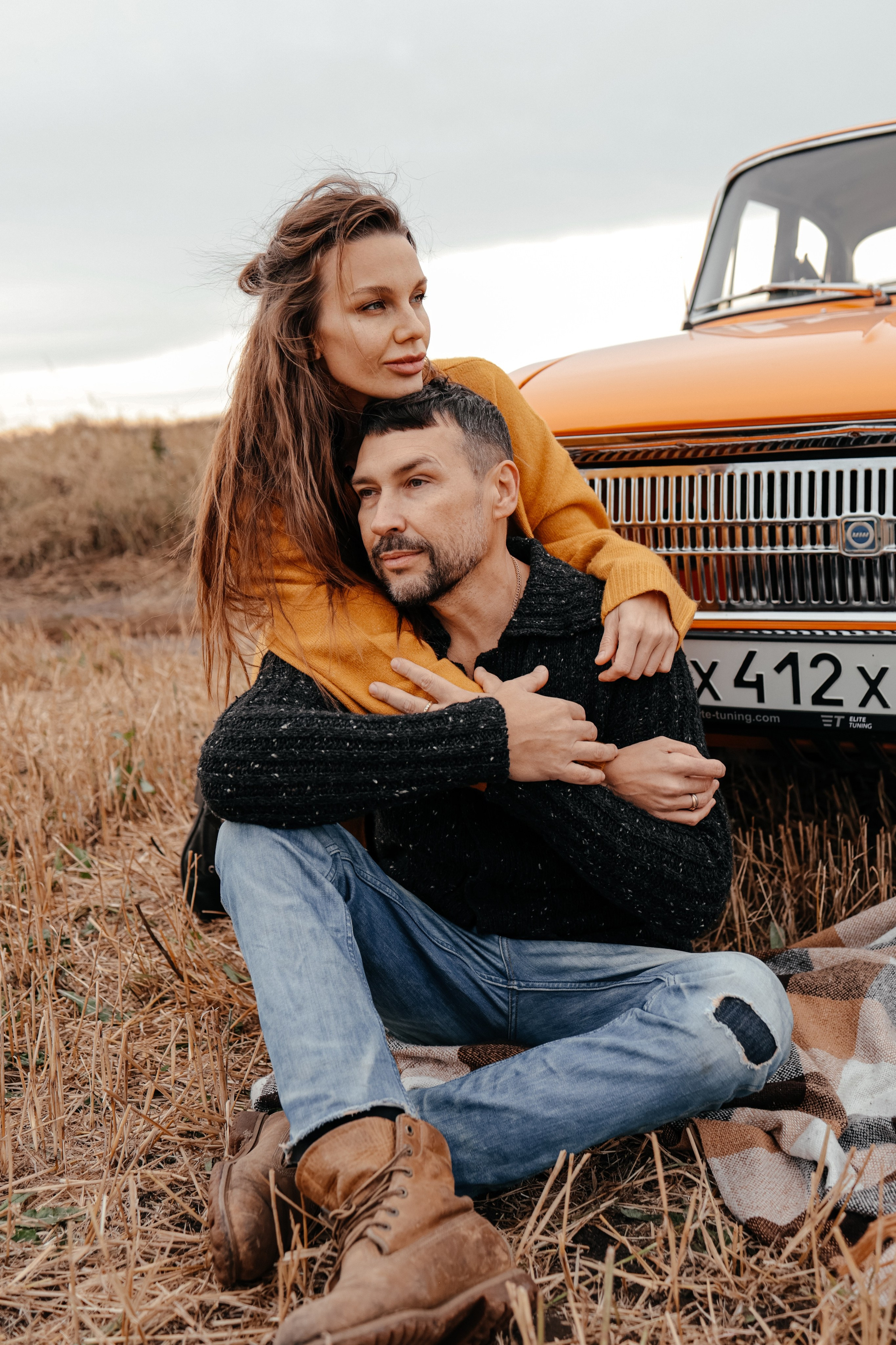 Семья Власовых и ретро авто. Семейный и детский фотограф в  г. Екатеринбурге Холодова Юлия