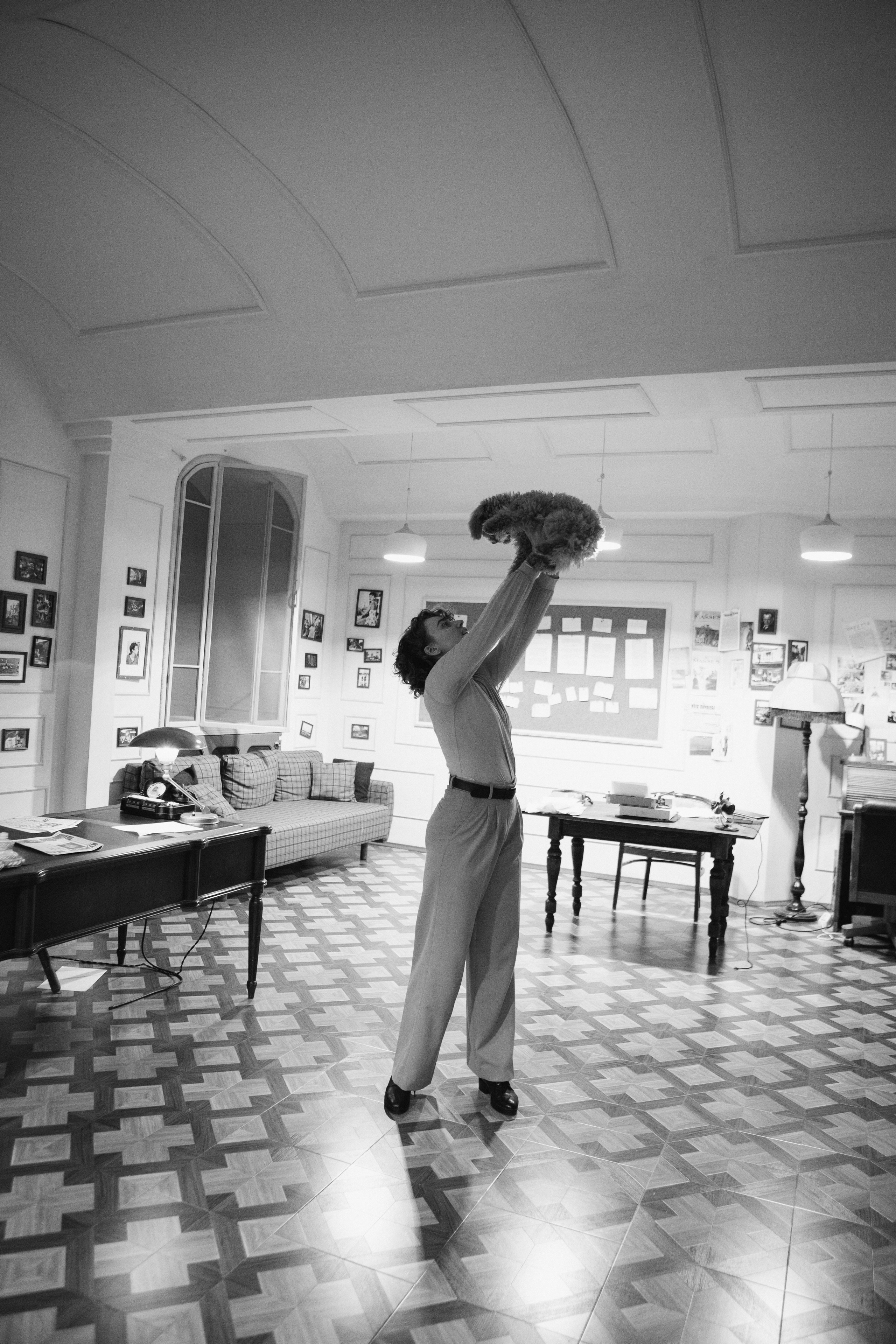 A cinematic daydream in the spirit of Wes Anderson’s style. Portrait, family and pet photographer in Cyprus, Ksenia Bourdelle