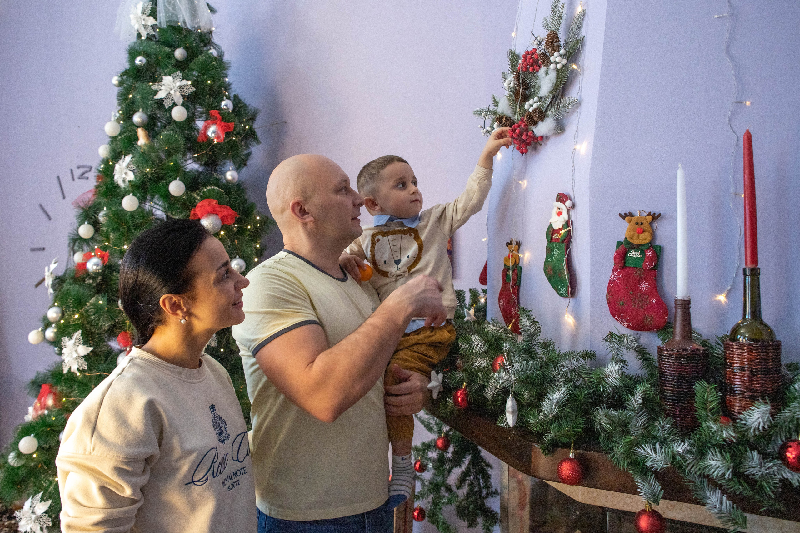 Новогодняя. Дёма и родители. Фотограф Лапочкина Татьяна