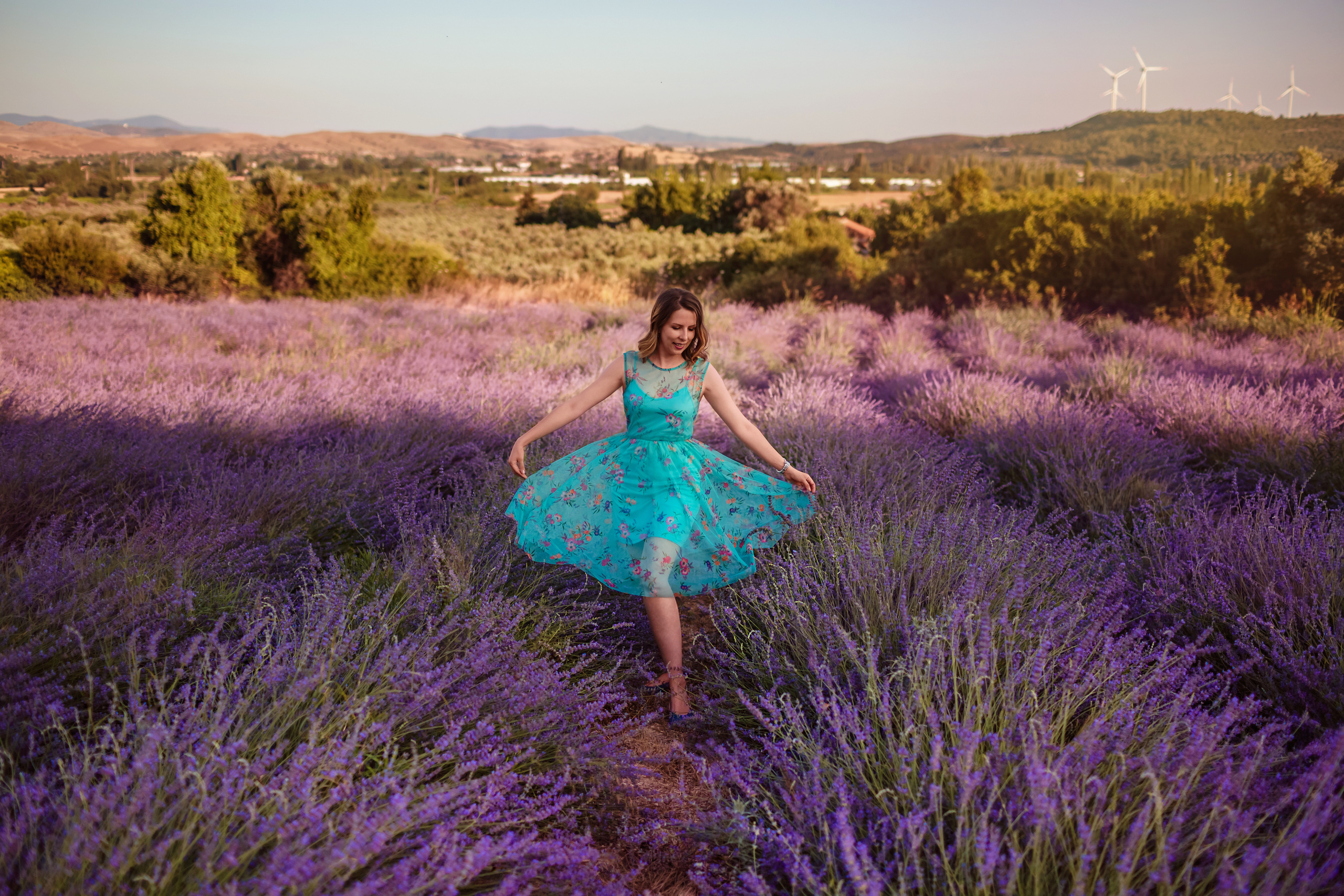 Photo session in the lavender field