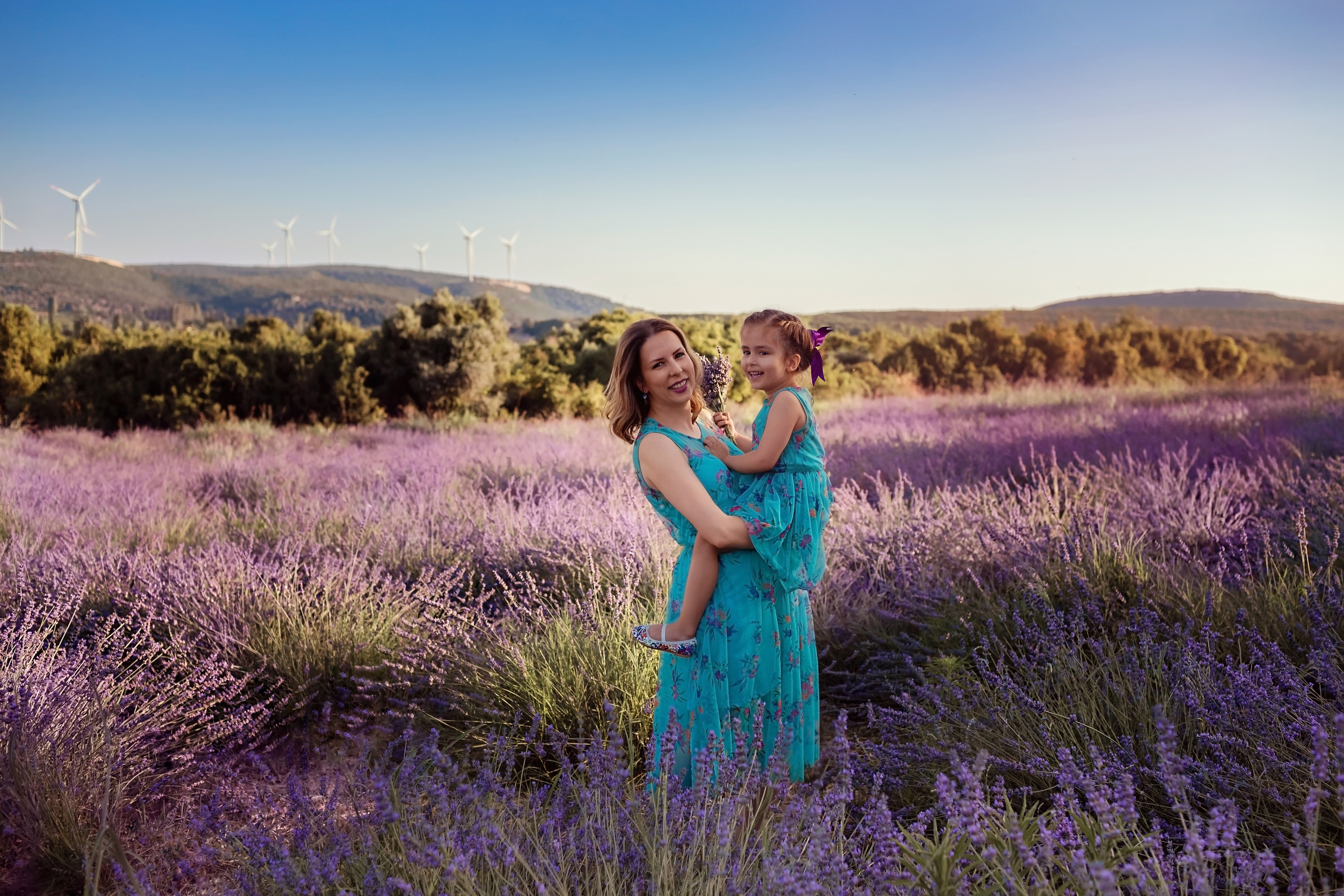 Photo session in the lavender field