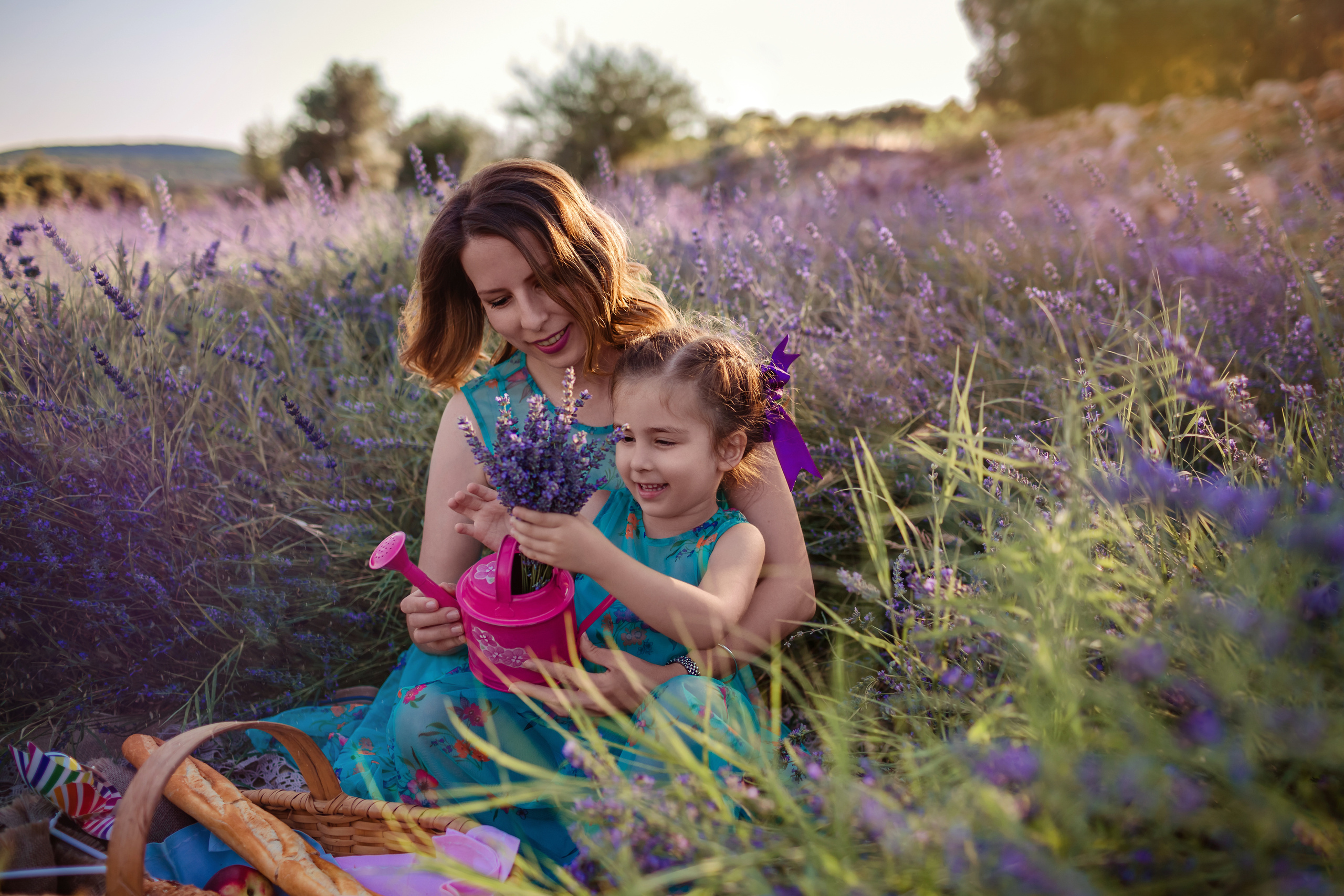 Photo session in the lavender field