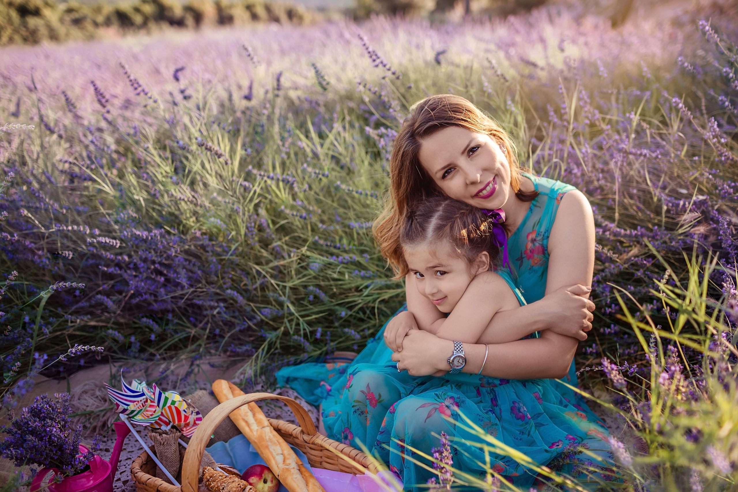 Photo session in the lavender field