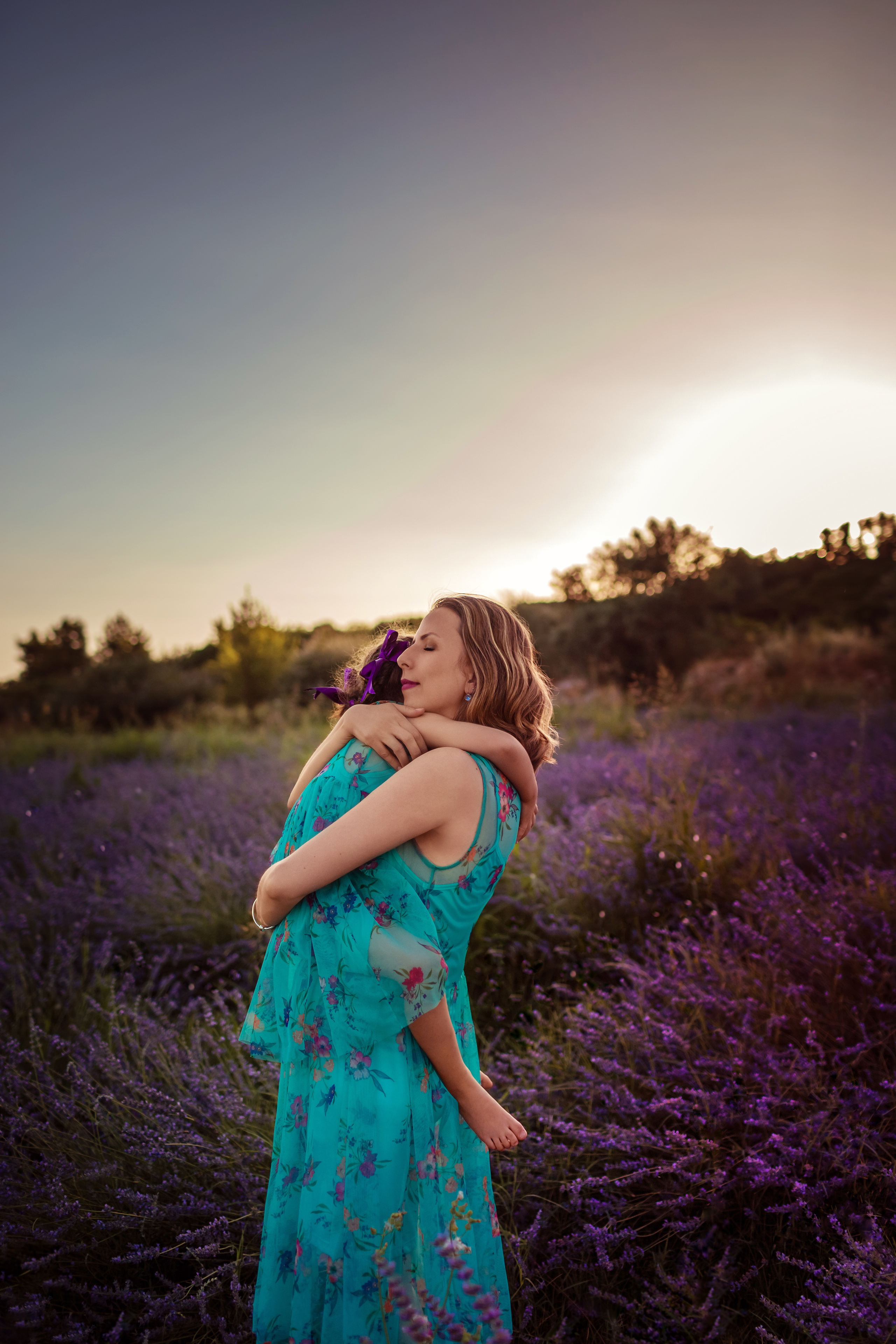 Photo session in the lavender field