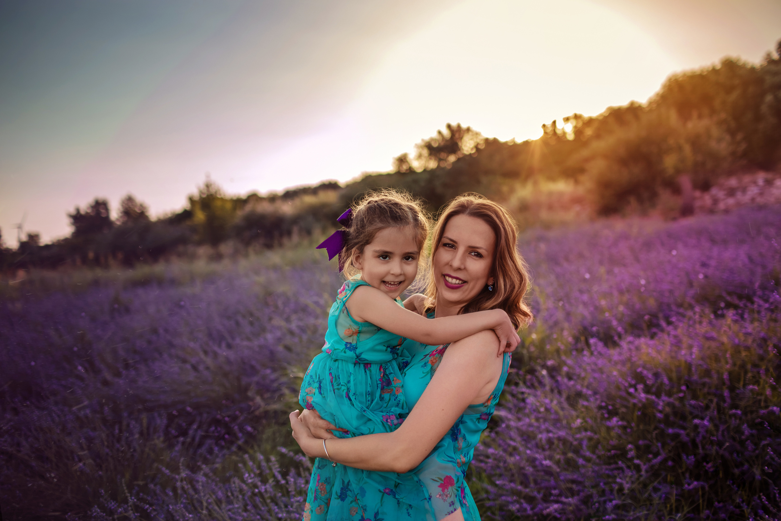 Photo session in the lavender field