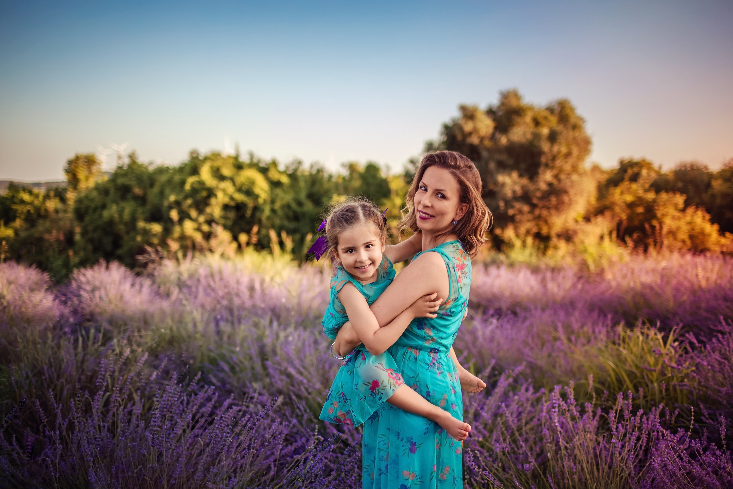 Photo session in the lavender field