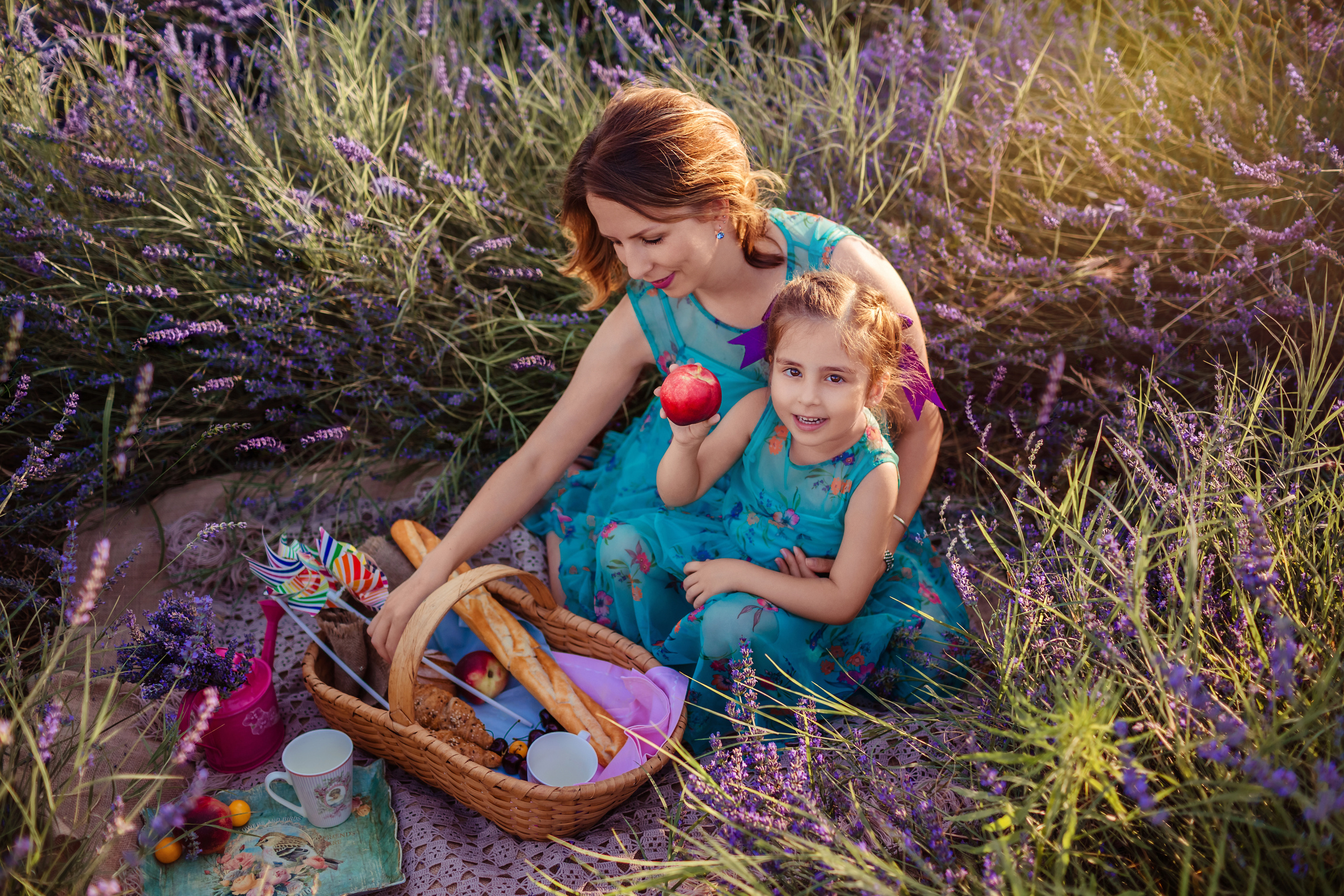 Photo session in the lavender field