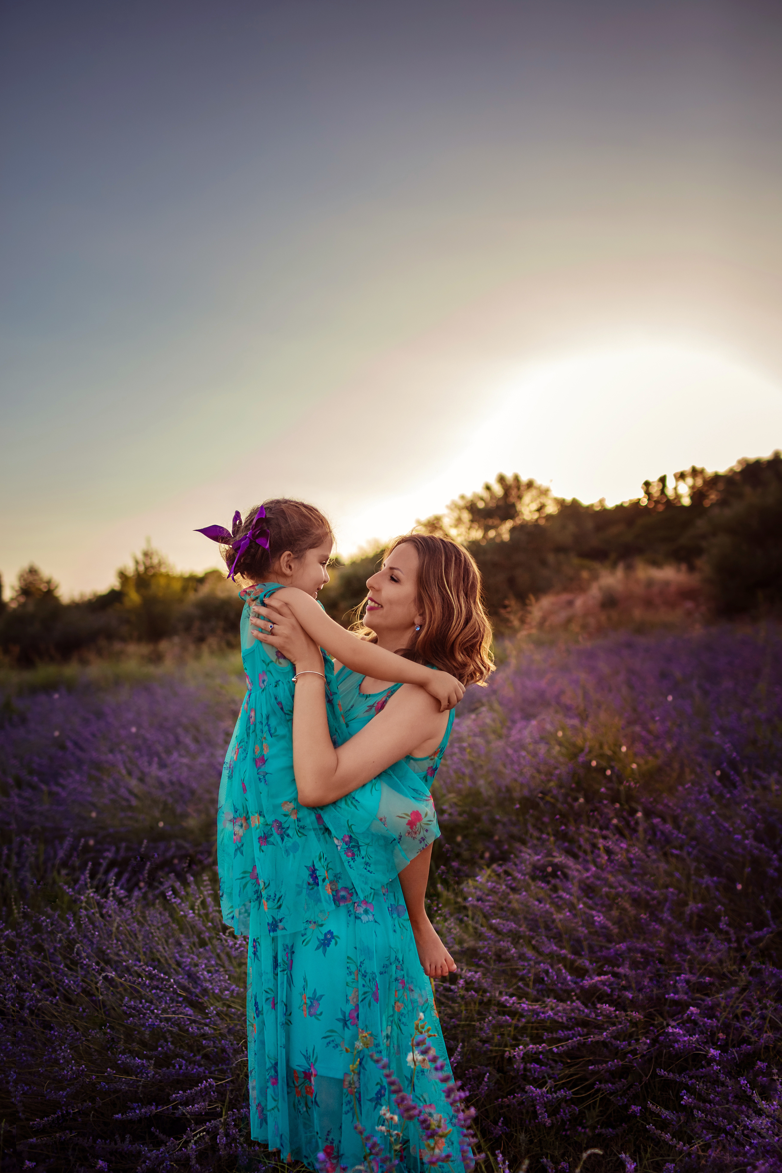 Photo session in the lavender field