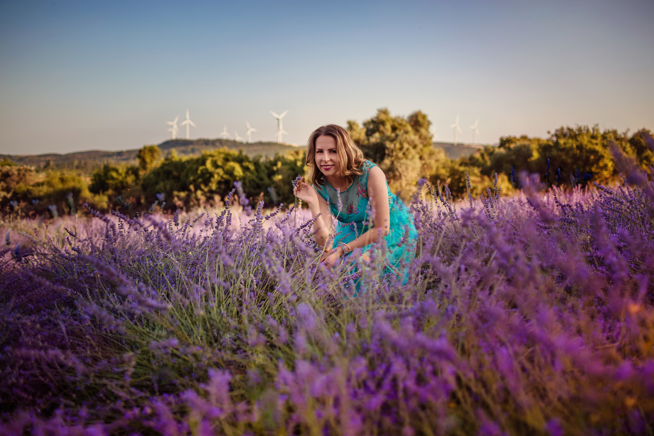 Photo session in the lavender field