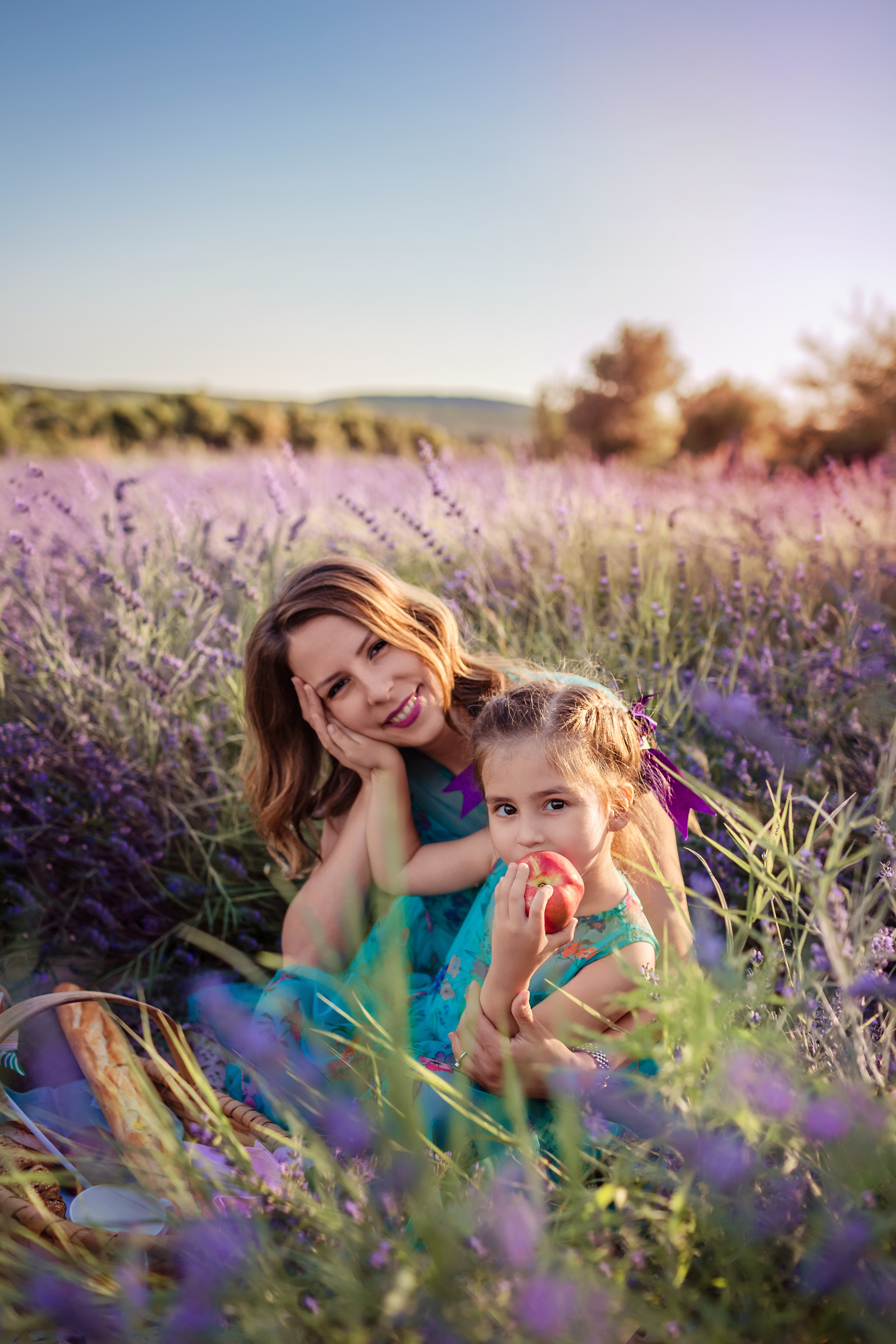Photo session in the lavender field
