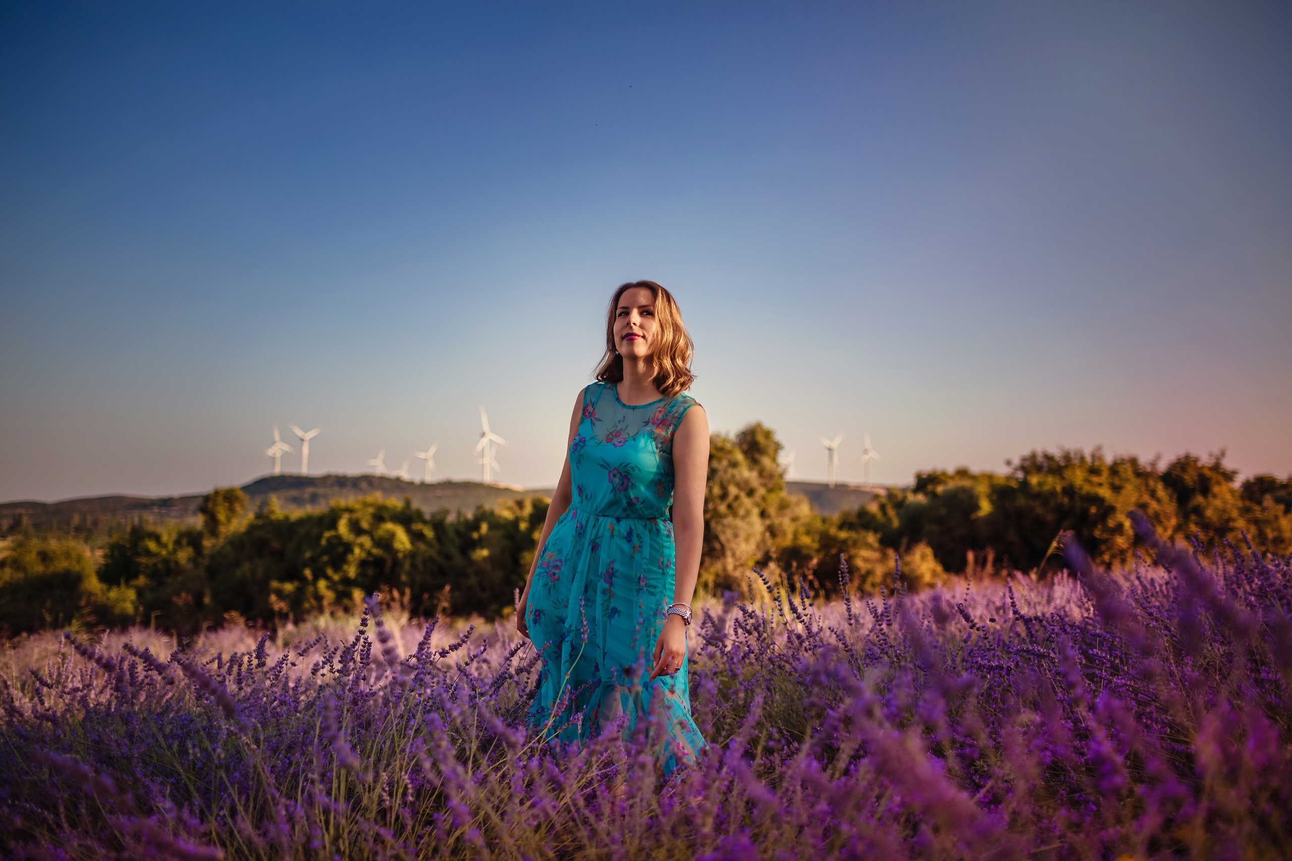 Photo session in the lavender field