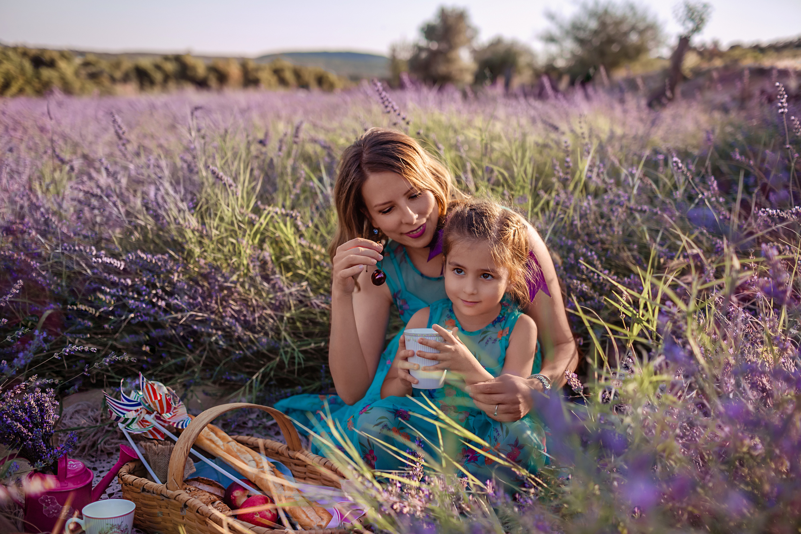 Photo session in the lavender field