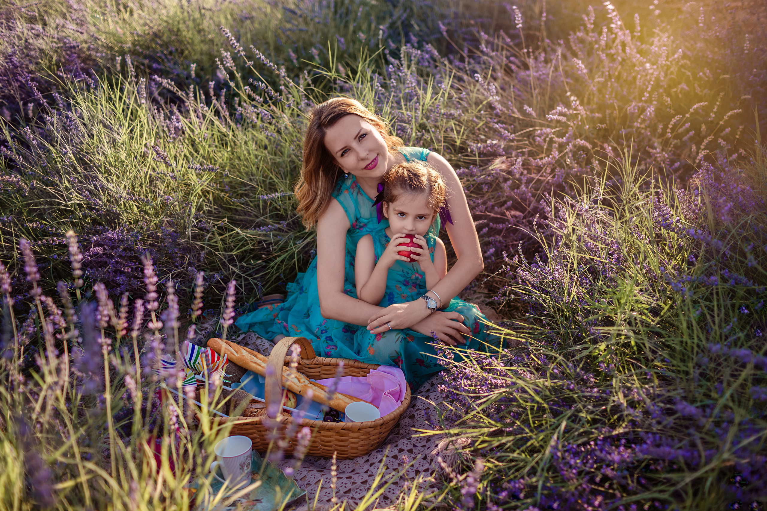 Photo session in the lavender field