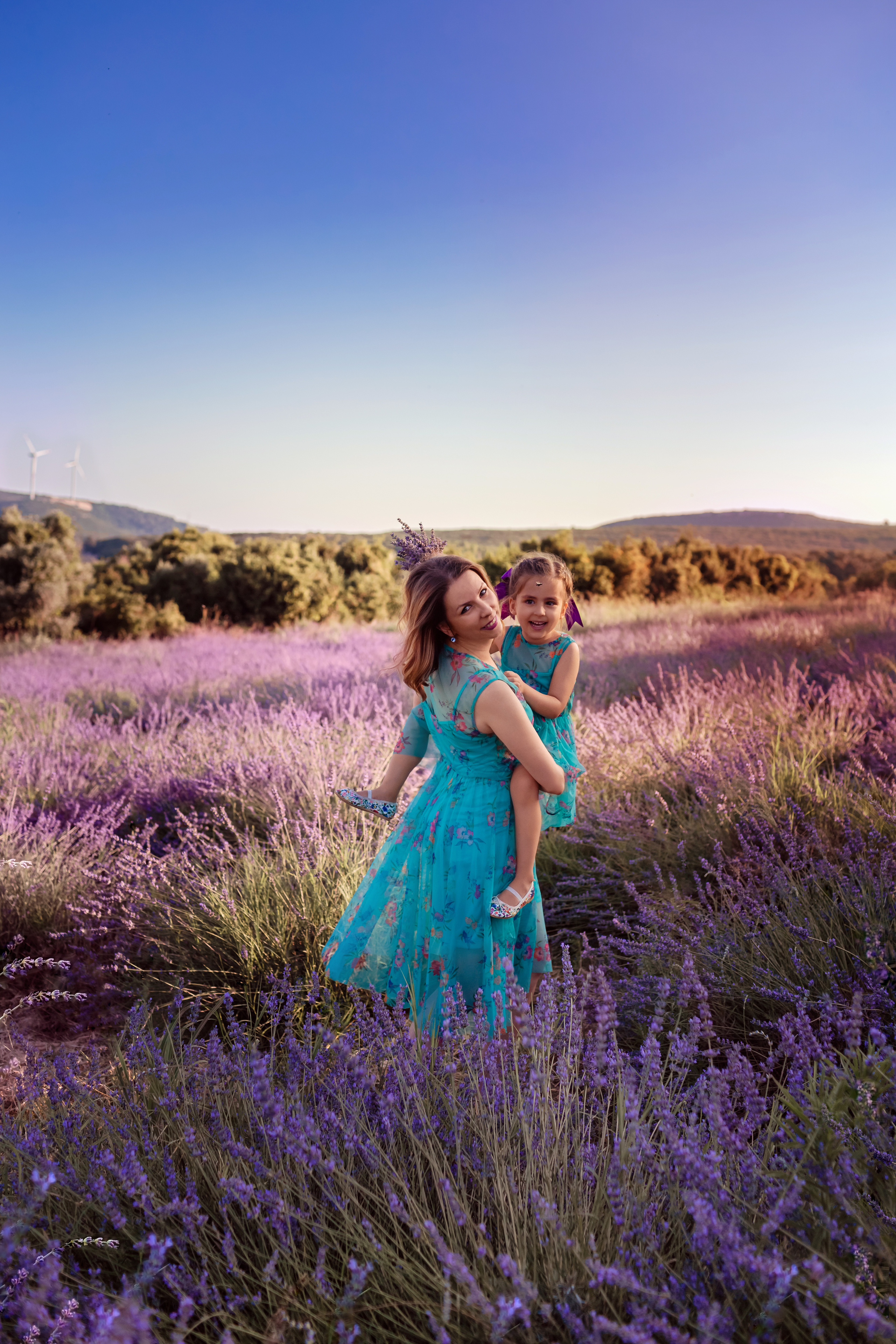 Photo session in the lavender field