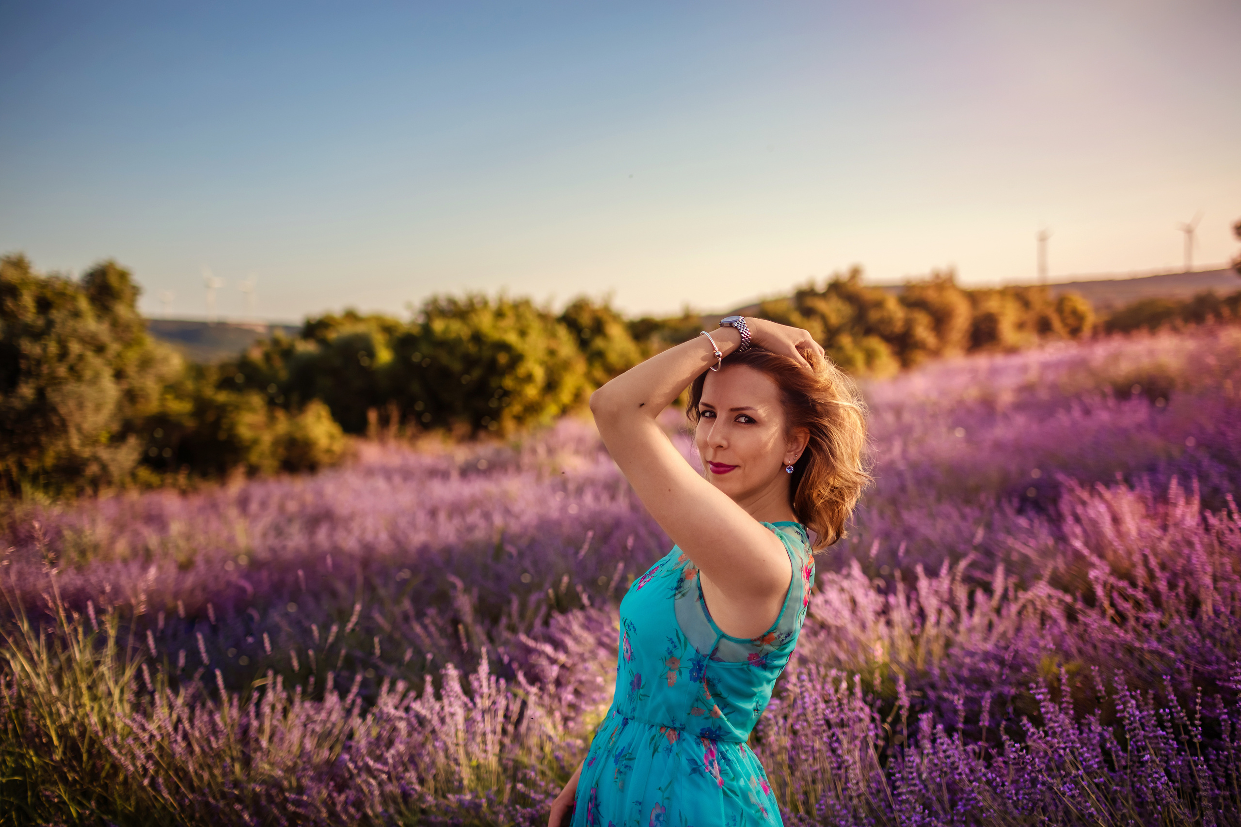 Photo session in the lavender field