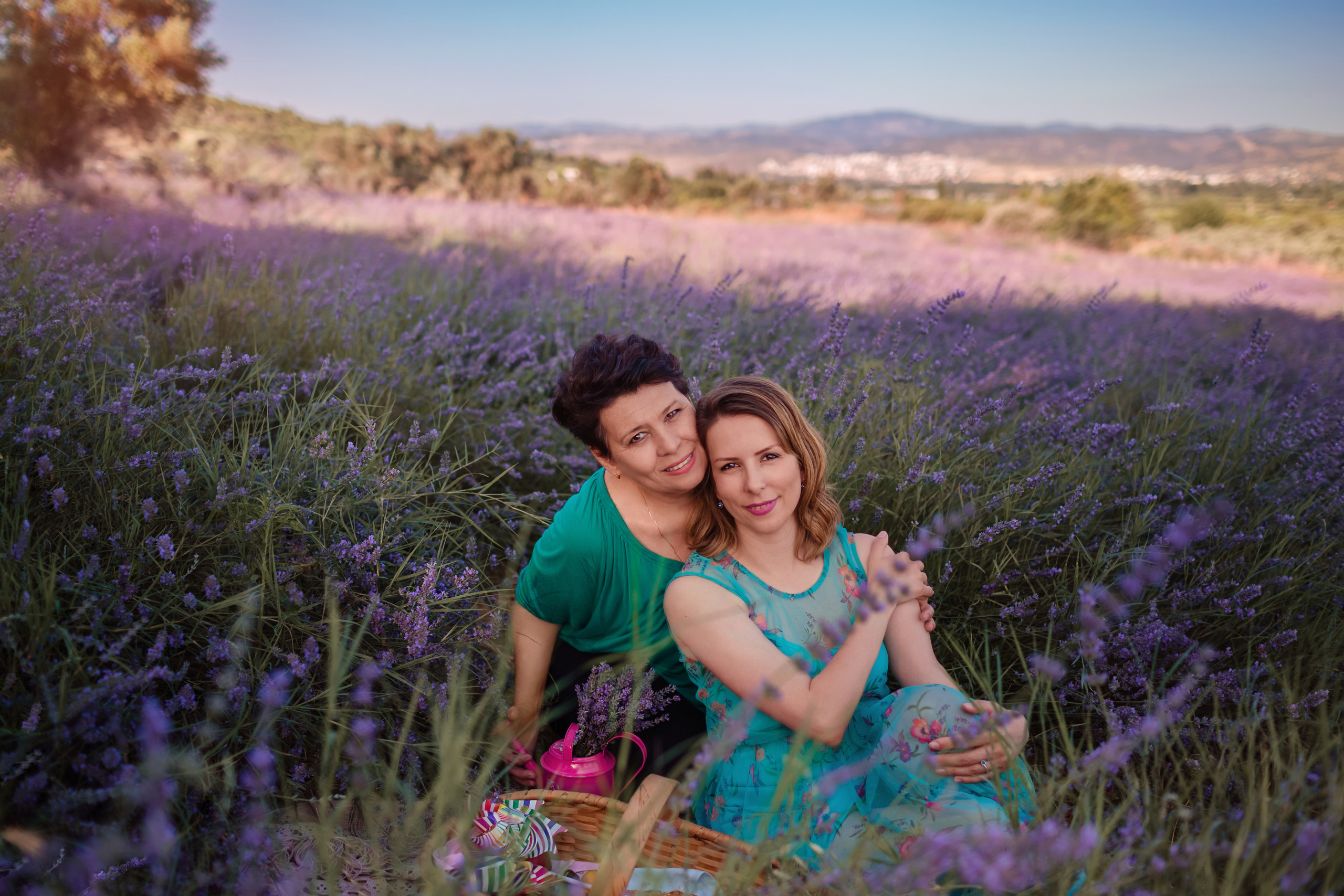 Photo session in the lavender field