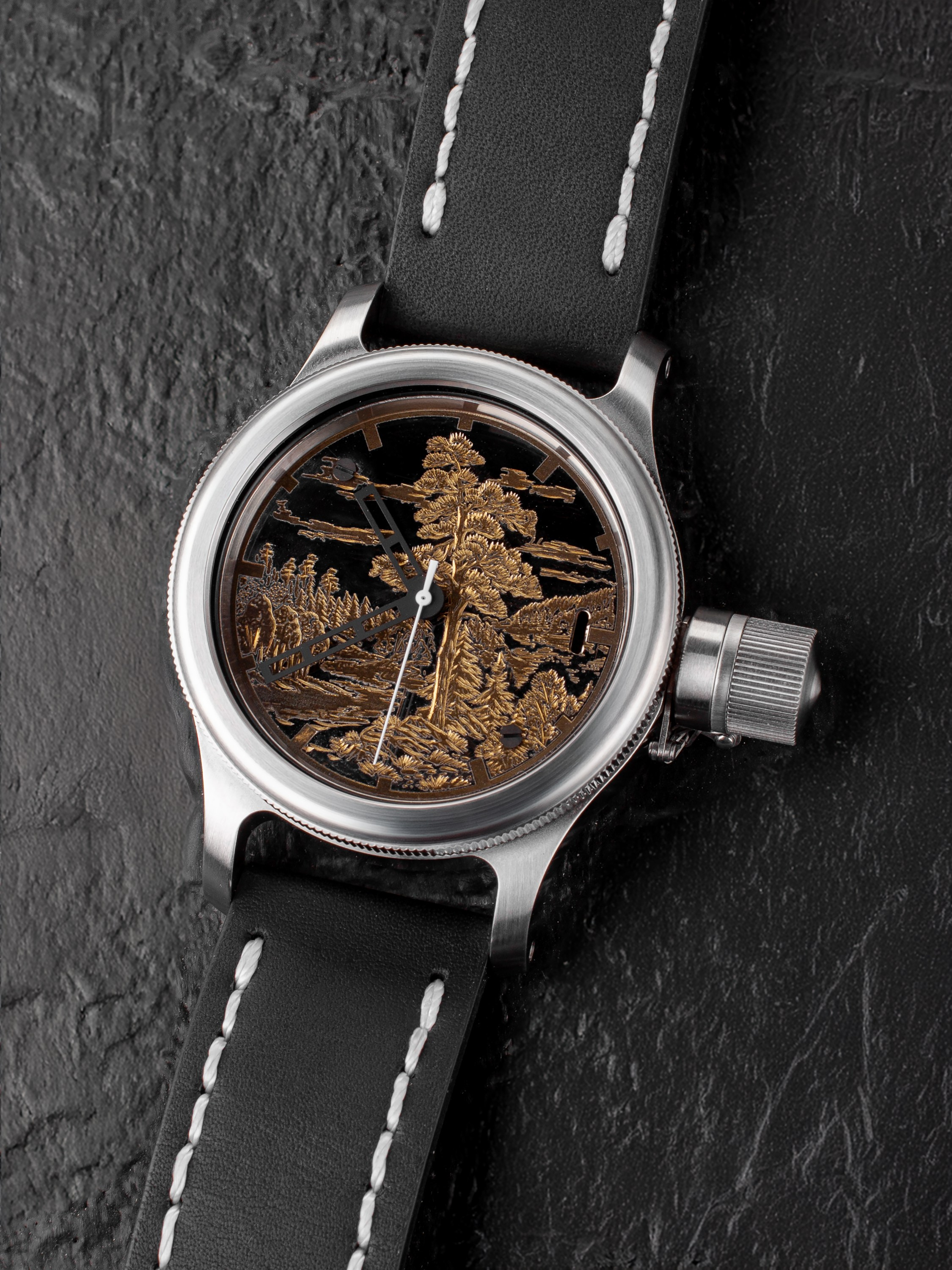 студийная съемка премиальных часов с художественным циферблатом