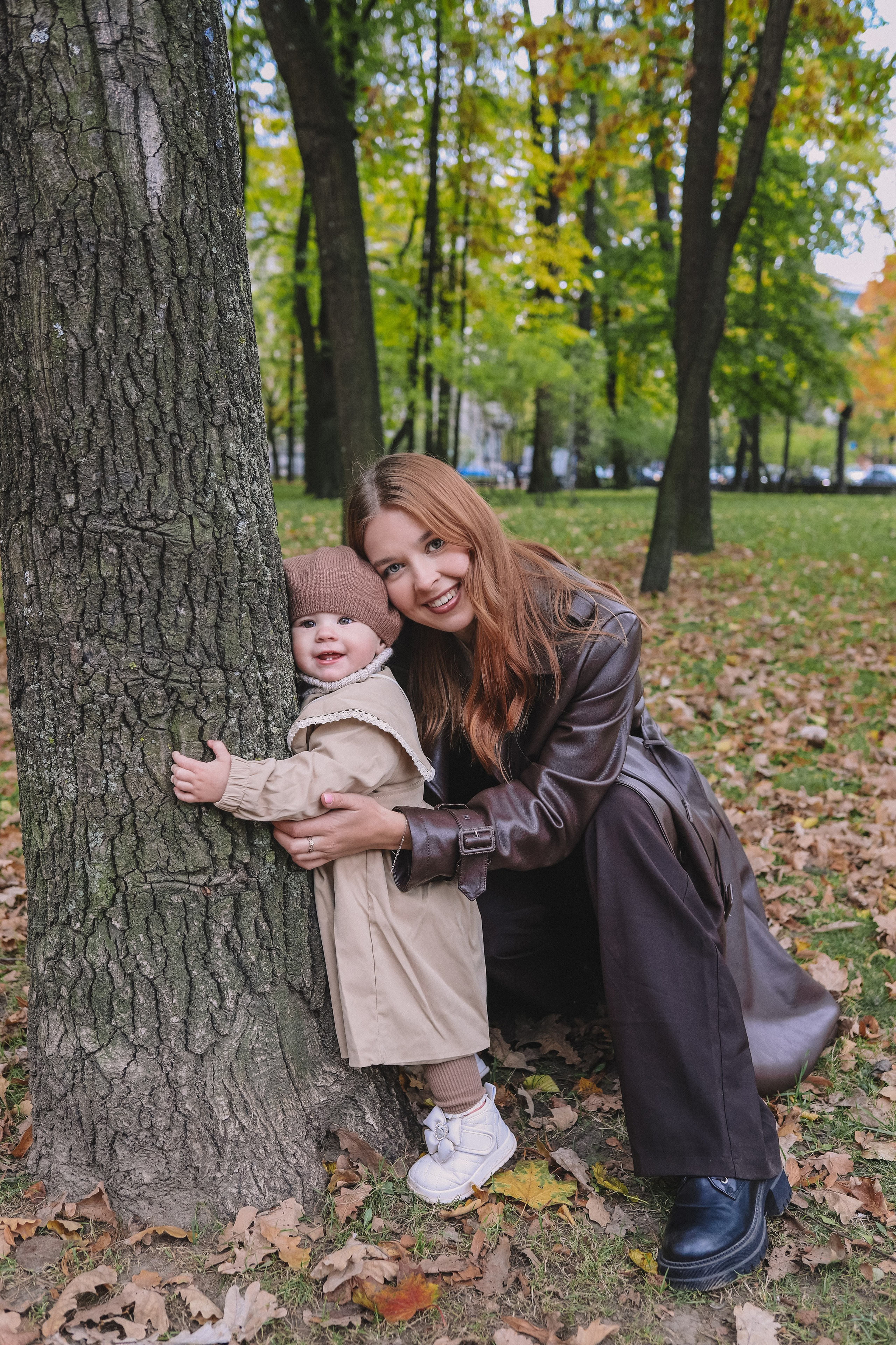 Мамы с дочками в осеннем парке. Фотограф Олеся Беляева | Санкт-Петербург и Ленобласть