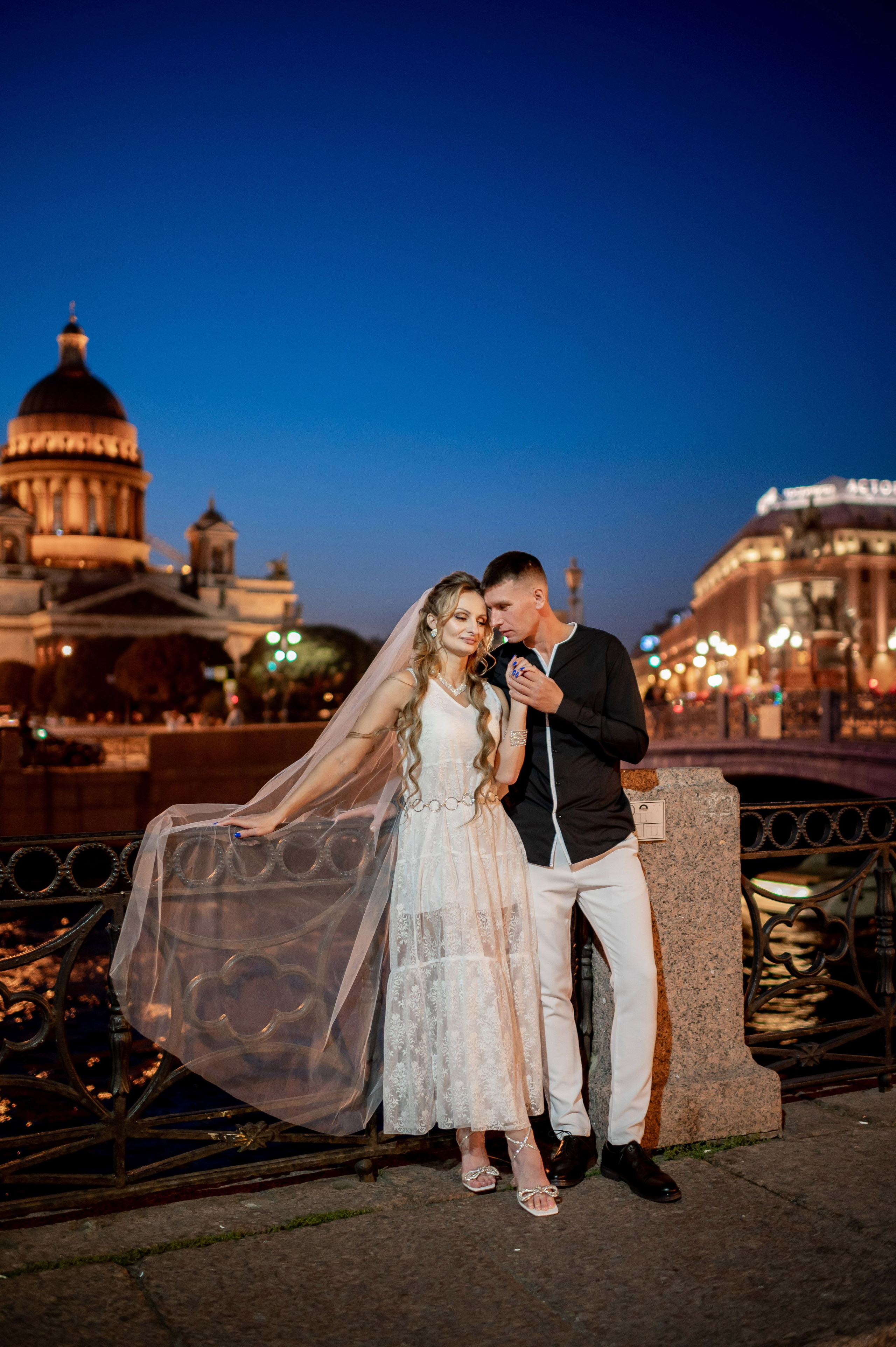Екатерина и Андрей (свадебная фотосессия в вечернем Петербурге). Портретный, семейный и свадебный фотограф в Санкт-Петербурге и в Пушкине Ширяев Денис