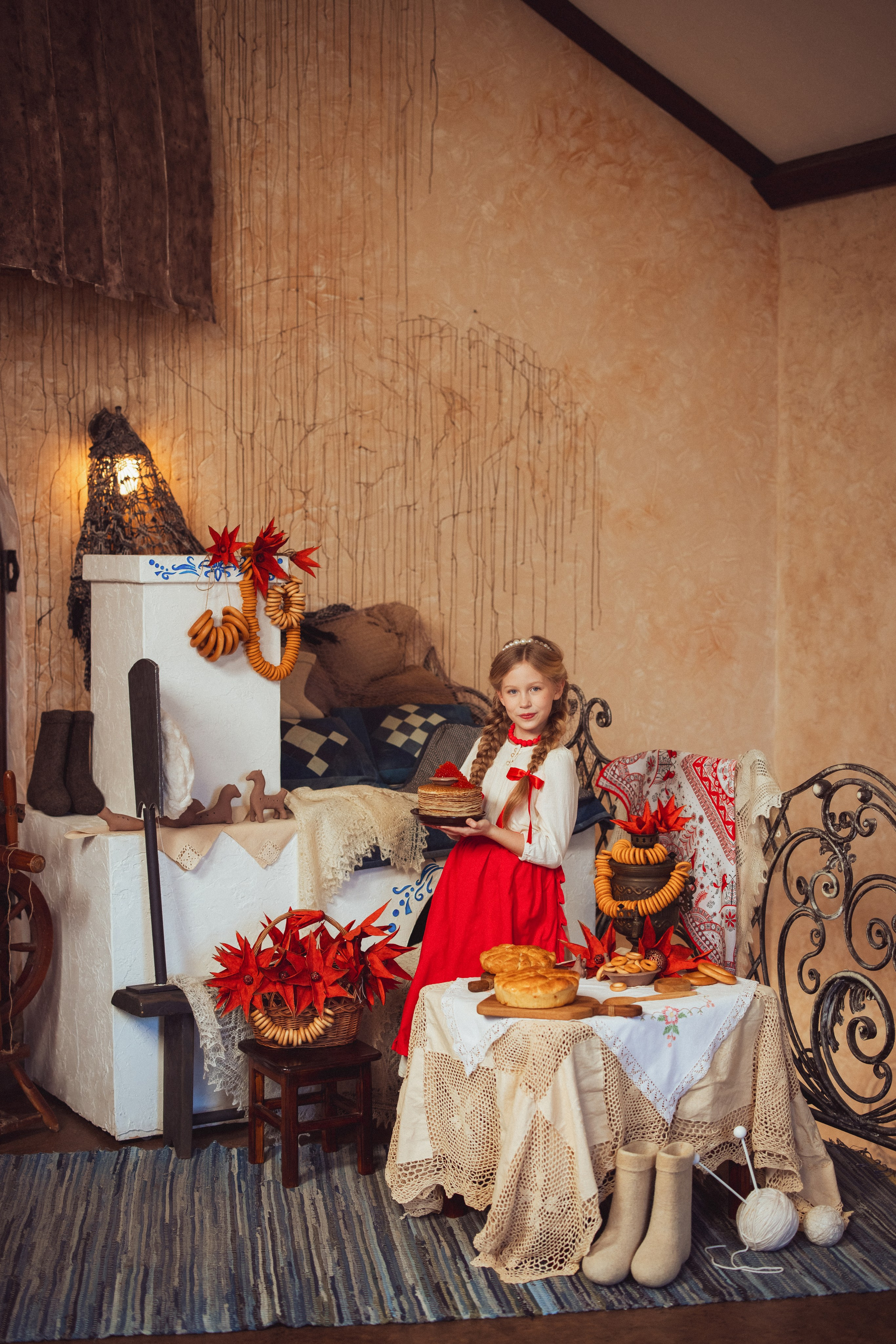 Фотосессия в русском стиле. Фотопроект"Масленица» в фотостудии Эль, город Краснодар. Семейный и детский фотограф в Краснодаре Анна Трашкова