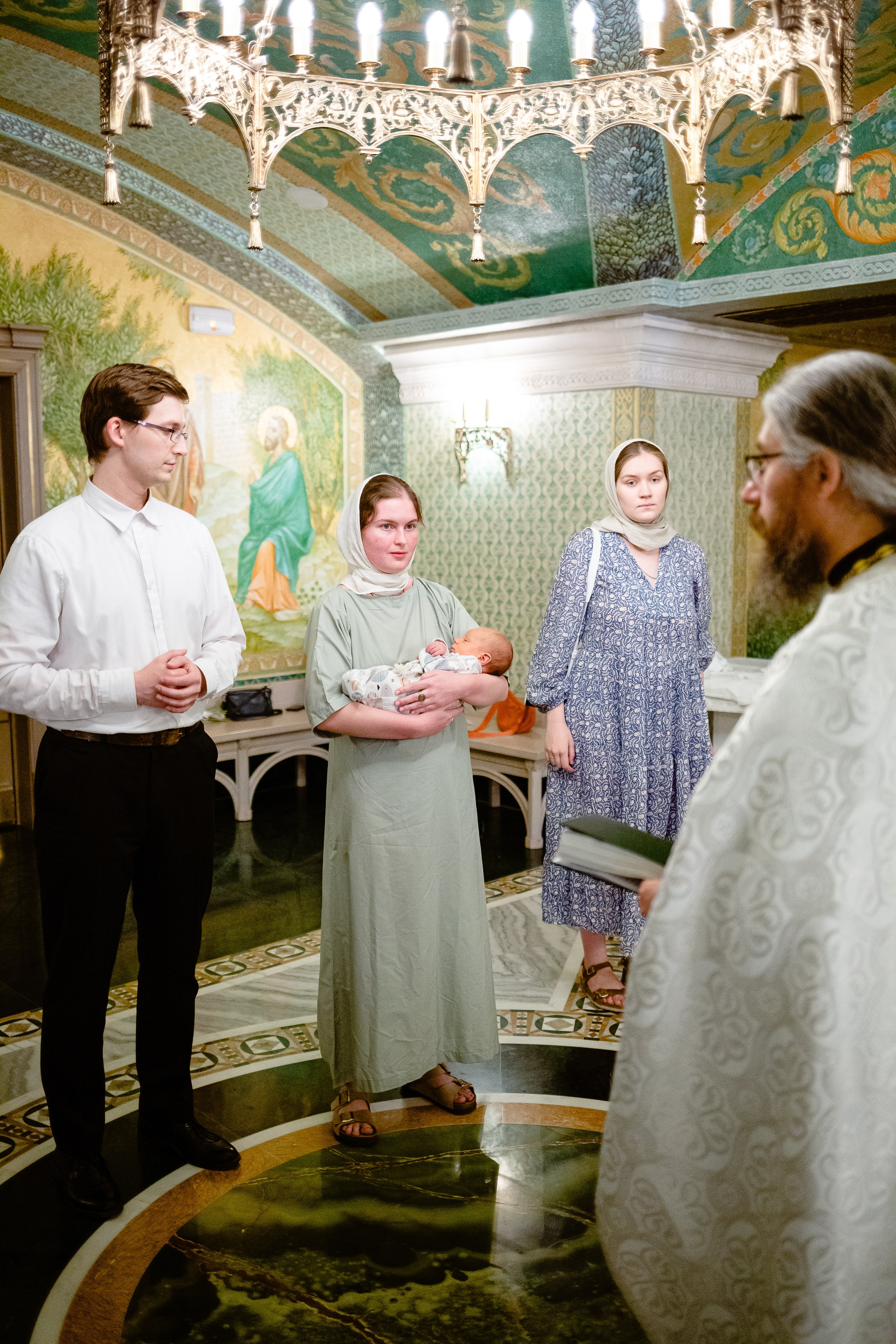 Съемка Крещения в Сретенском монастыре