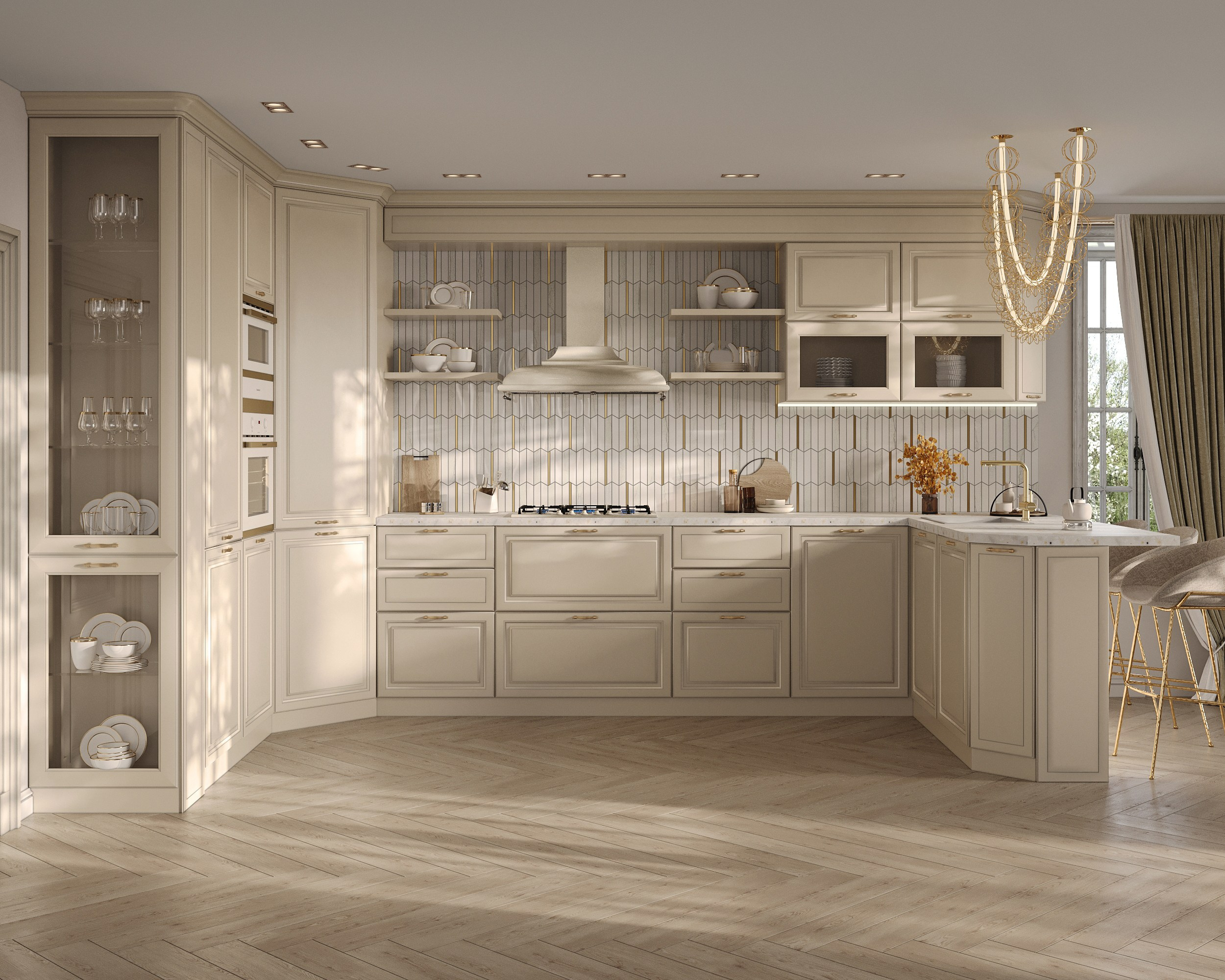 MKR кухонные гарнитуры (предметная 3D визуализация). Королёва Анастасия | 3D визуализатор