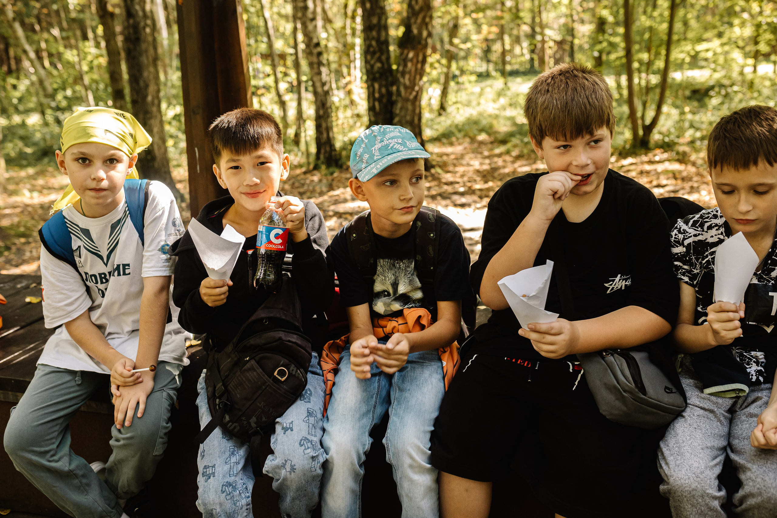 Репортаж школьной прогулки в парке. Семейный и женский фотограф в Москве Надежда Воробьева