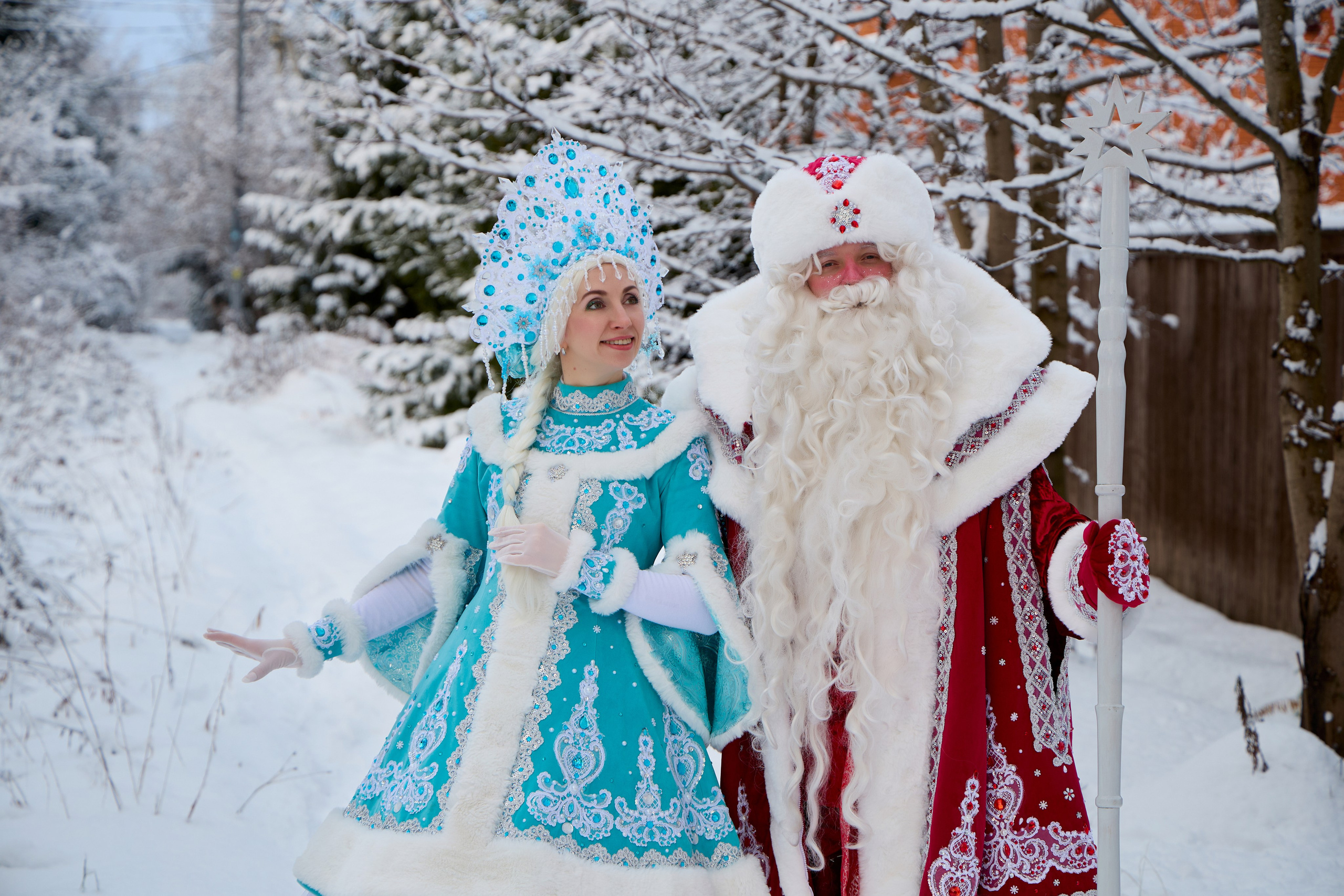 Дед Мороз и Снегурочка. Свадебный фотограф Москва и Московская область Борисов Сергей