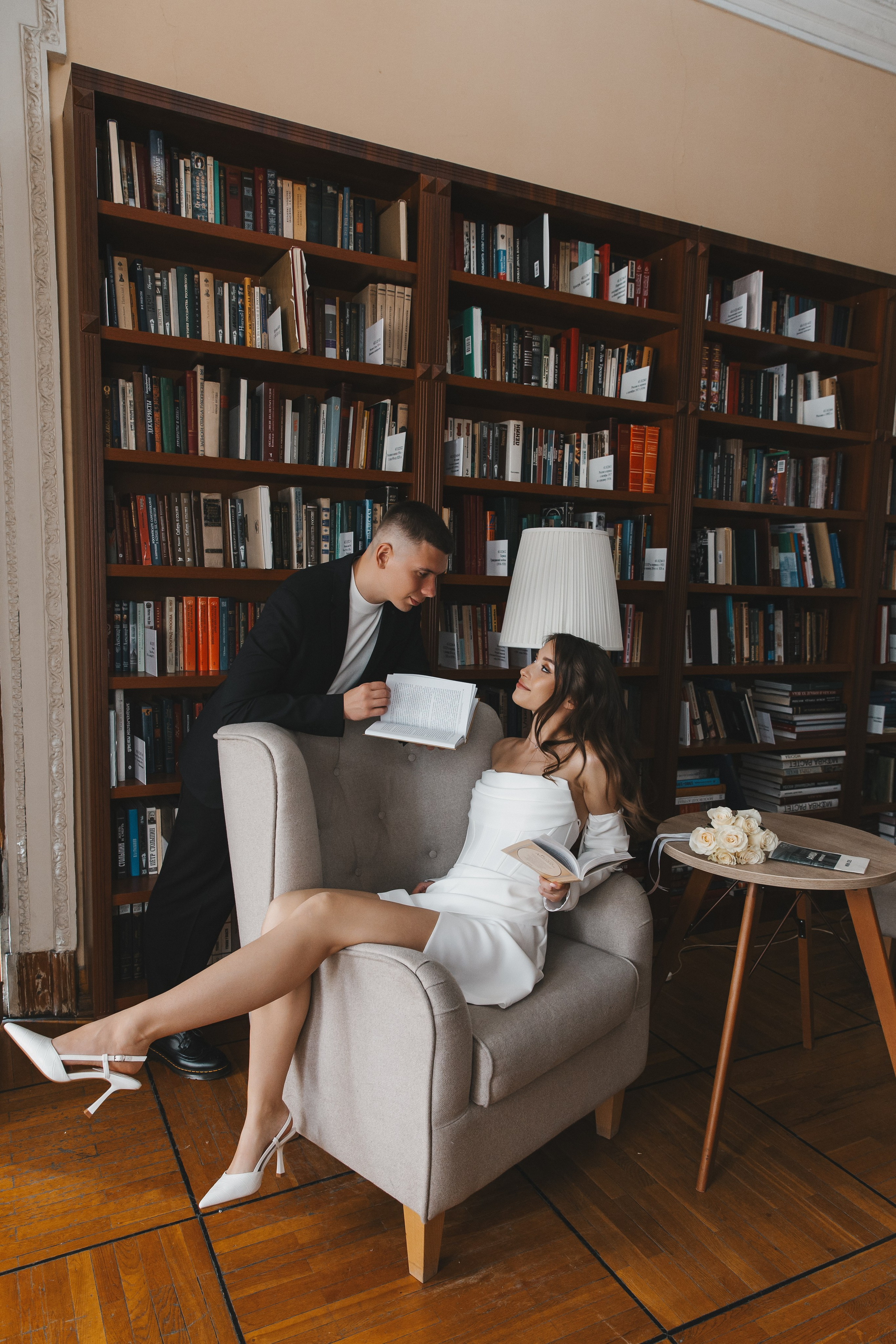 Свадебная фотосессия в Библиотеке-читальне им. А. С. Пушкина. Фотограф и видеограф Анна Домашенко