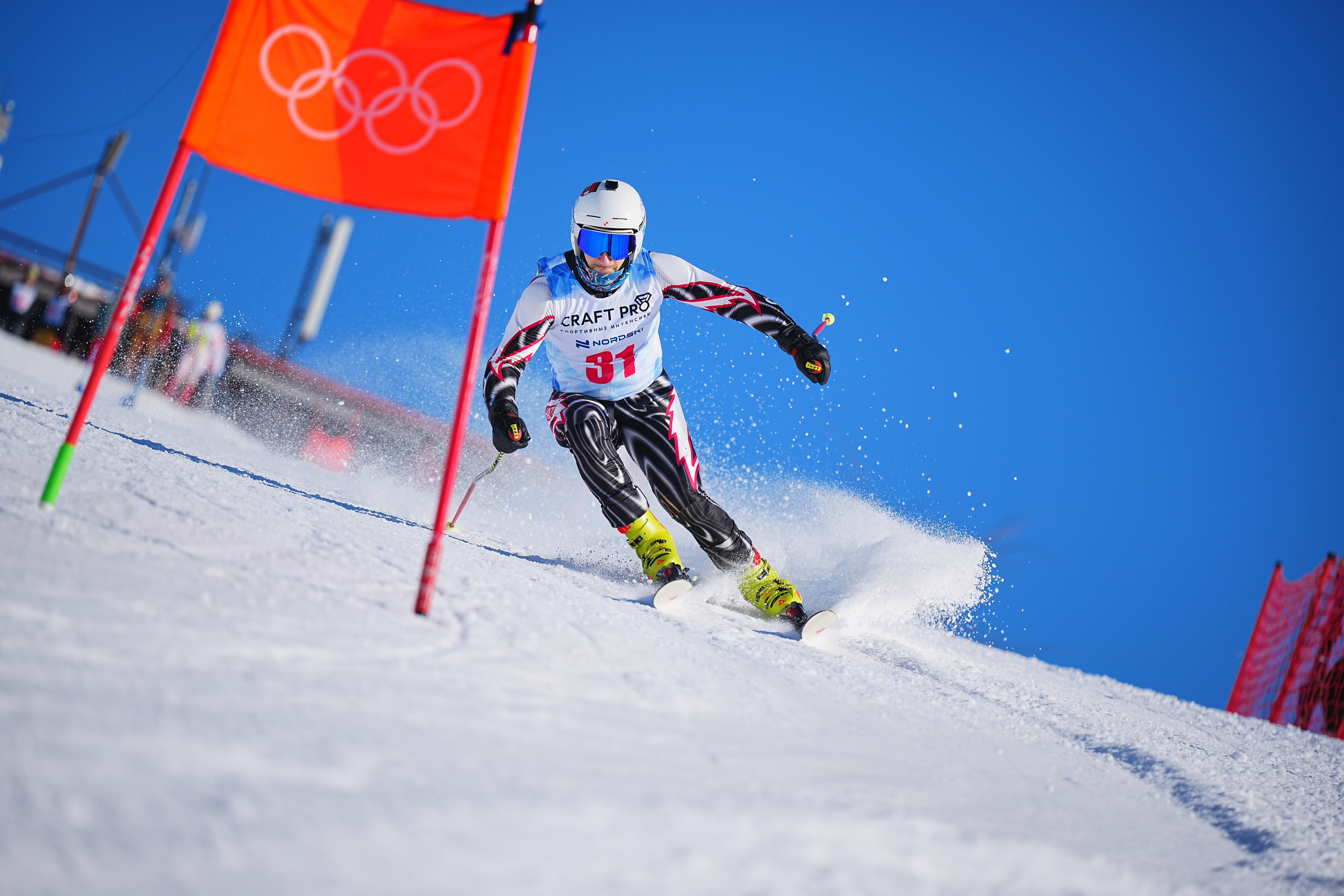 Шуколово. Открытое Первенство МФТИ по горным лыжам. GS, Telemark, 2024. Фотограф Студитский Евгений