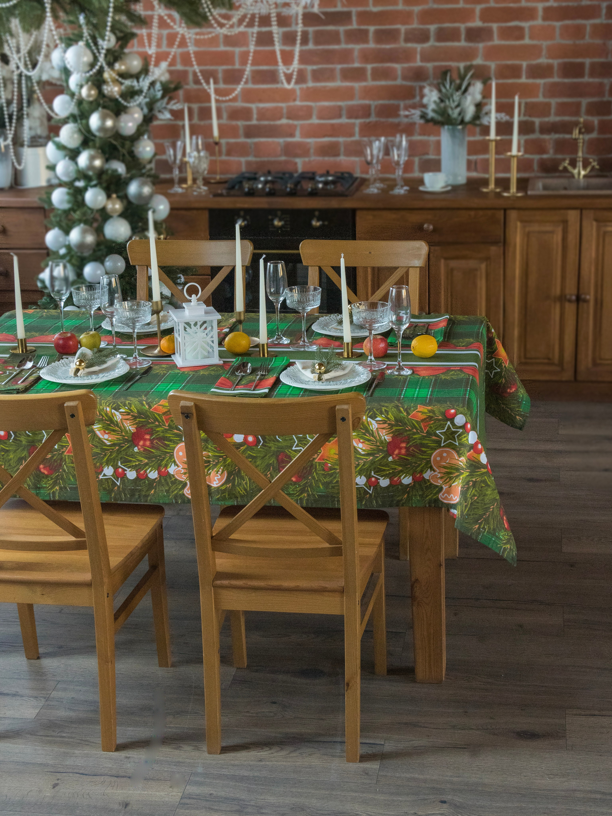Скатерть новогодняя. Фотостудия для Wildberries Ozon