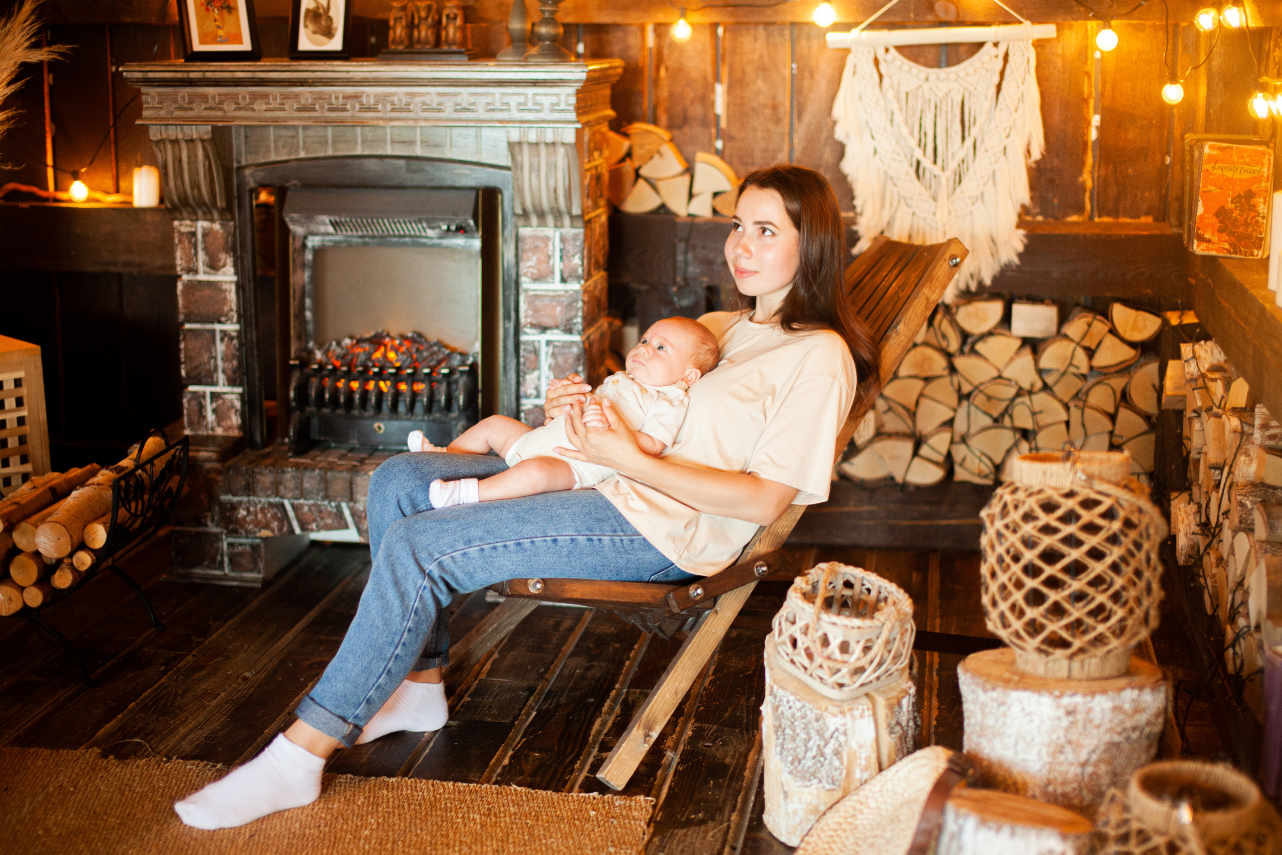 Семейная фотосессия в фотостудии и дома с новорожденным малышом. Фотограф на крещение и венчание в Нижнем Новгороде.Свадебный Фотограф