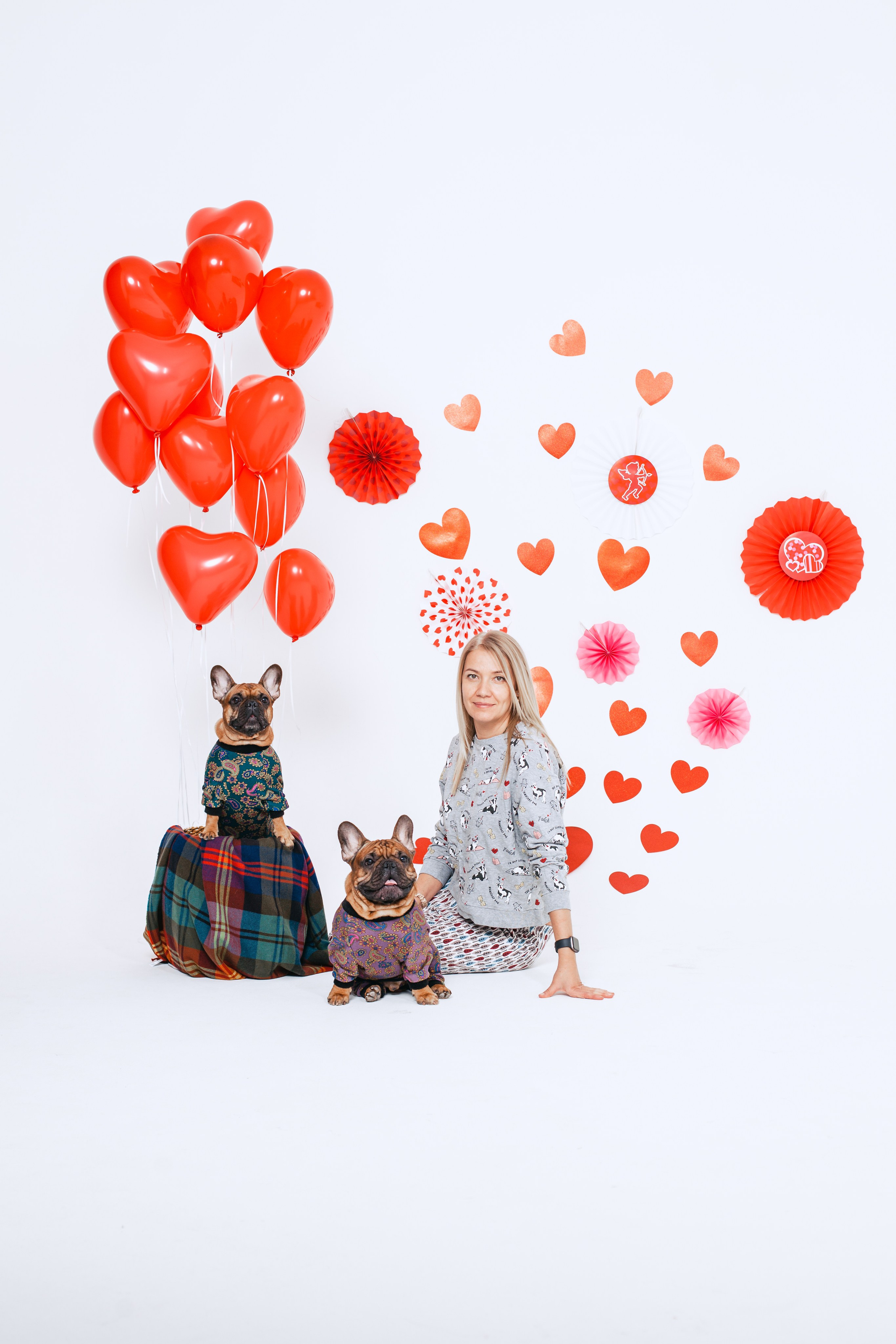 Пижамная вечеринка французских бульдогов и их хозяев. Фотограф-анималист Татьяна Степанова