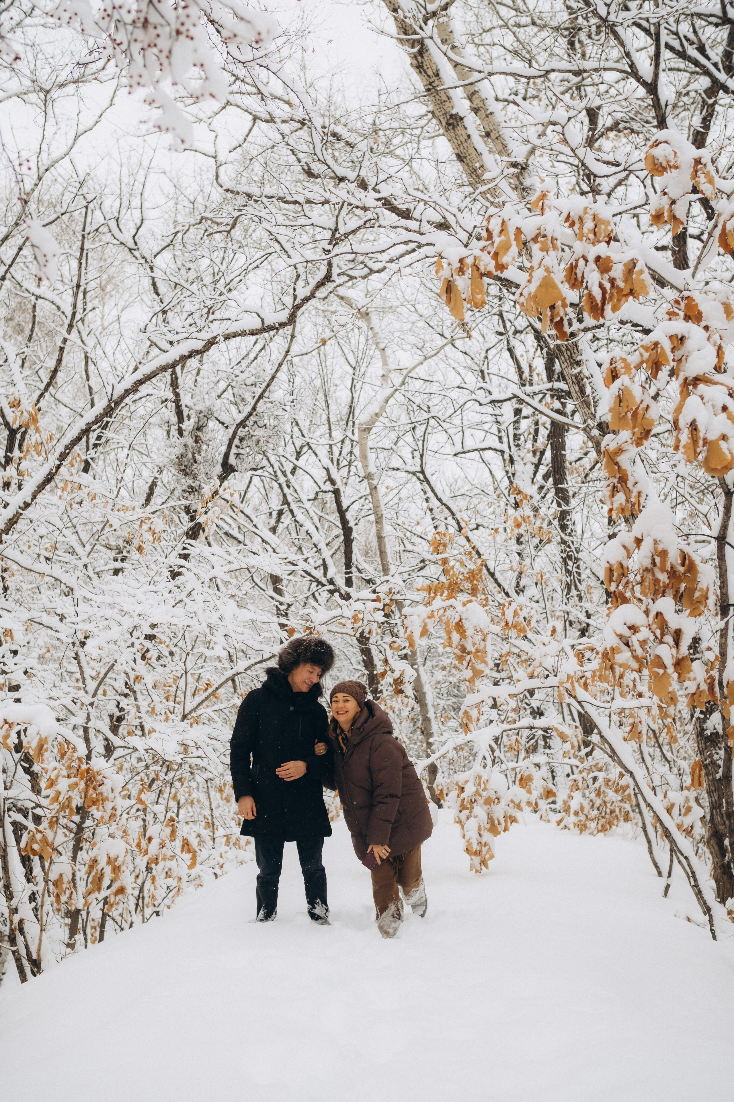 Снегопад. Улица. Семейный и женский фотограф в городе Благовещенск Надежда Буярова