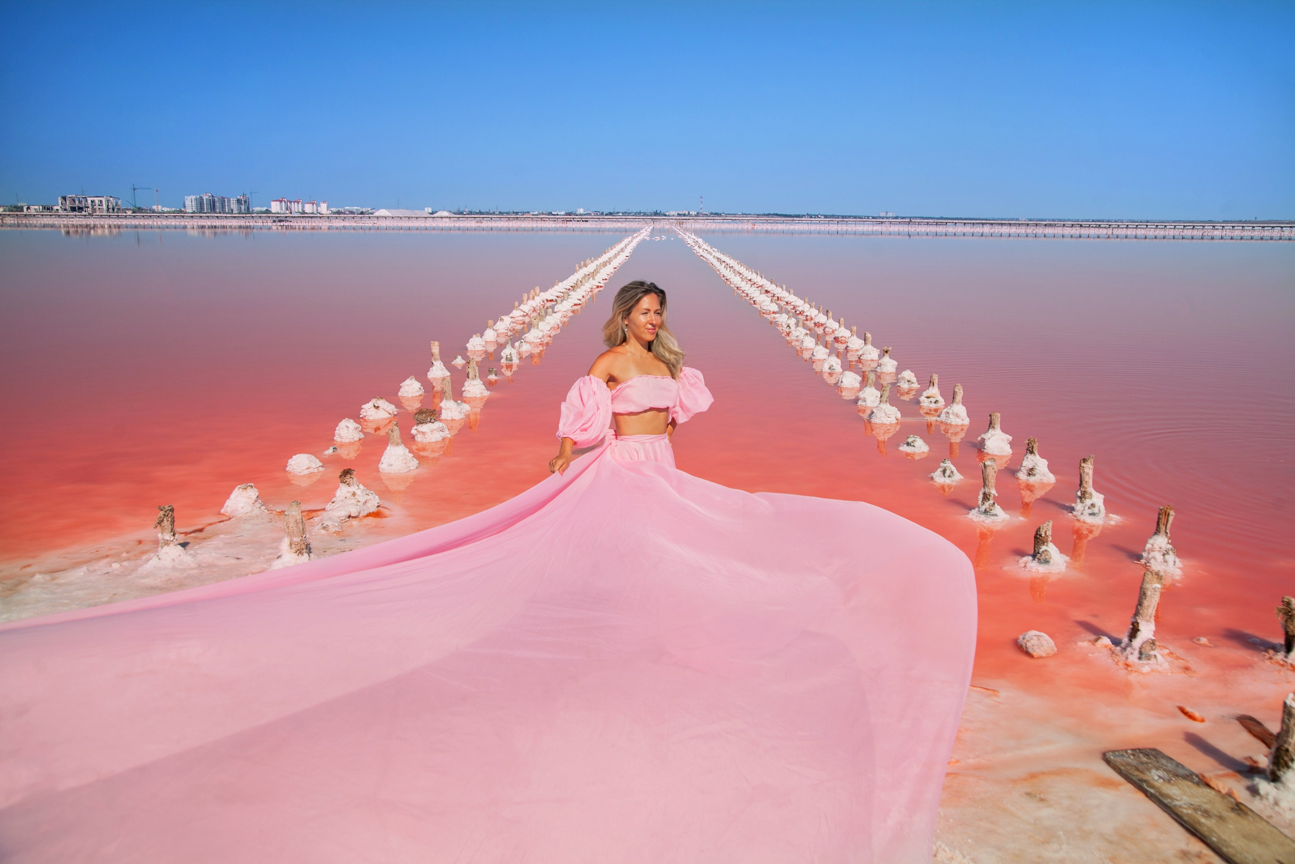 РОЗОВОЕ ОЗЕРО САСЫК СИВАШ. Фотограф в Крыму