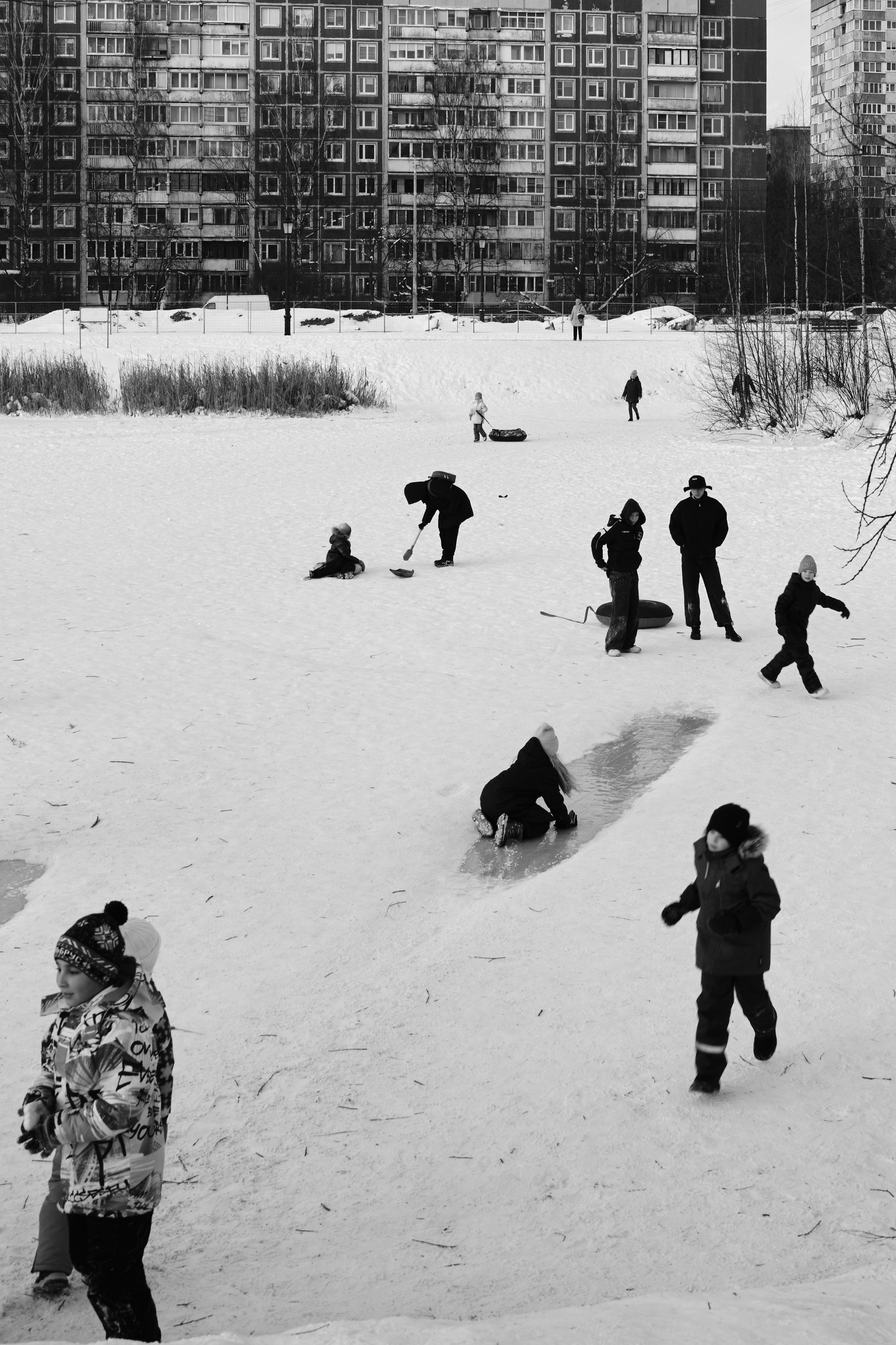 Зимний репортаж в Санкт-Петербурге — катание с горки | Филипп Линзин. Репортажный и портретный фотограф в Санкт-Петербурге Филипп Линзин
