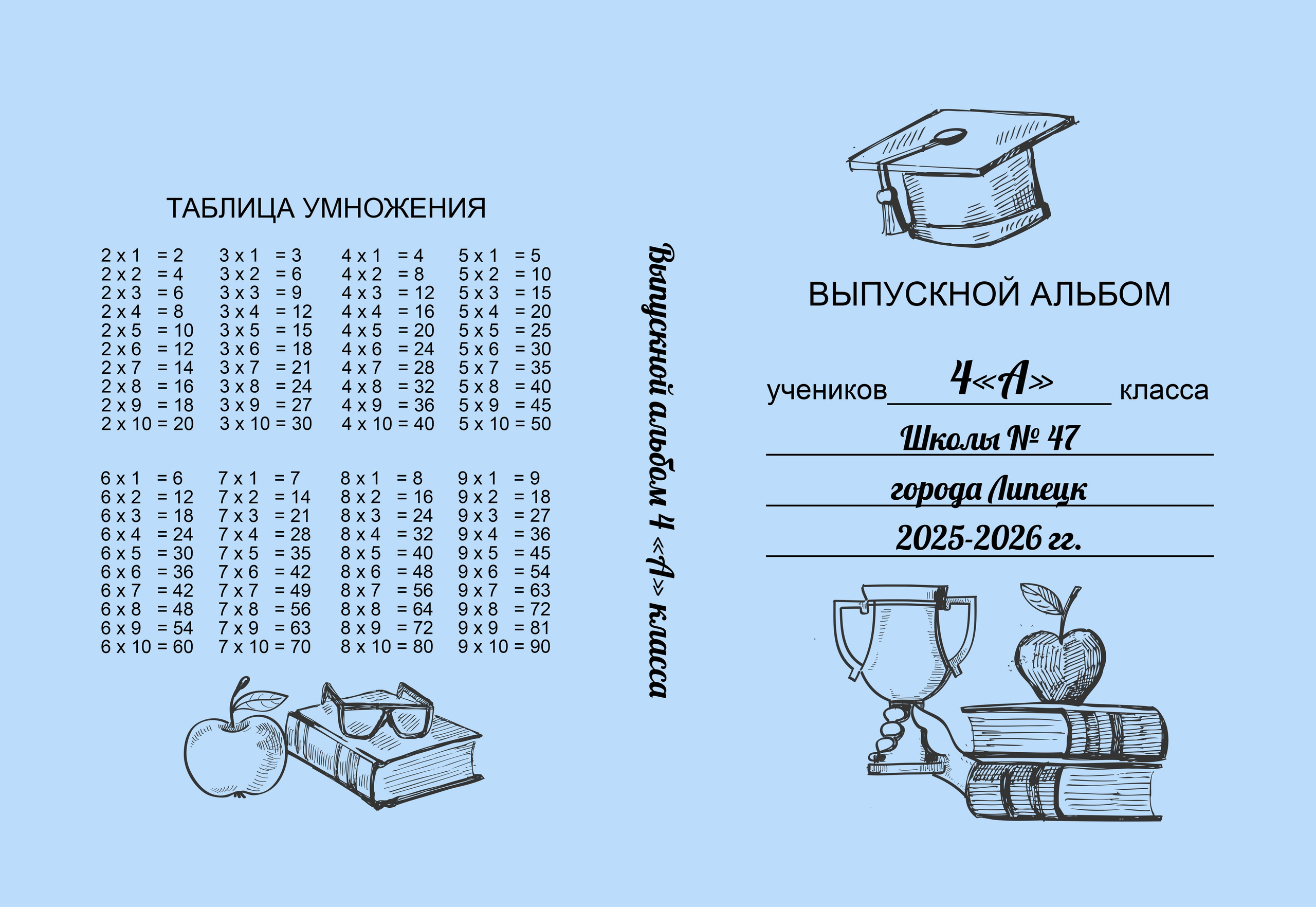 Шаблон 60 для Начальной школы&nbsp;— «Таблица умножения»