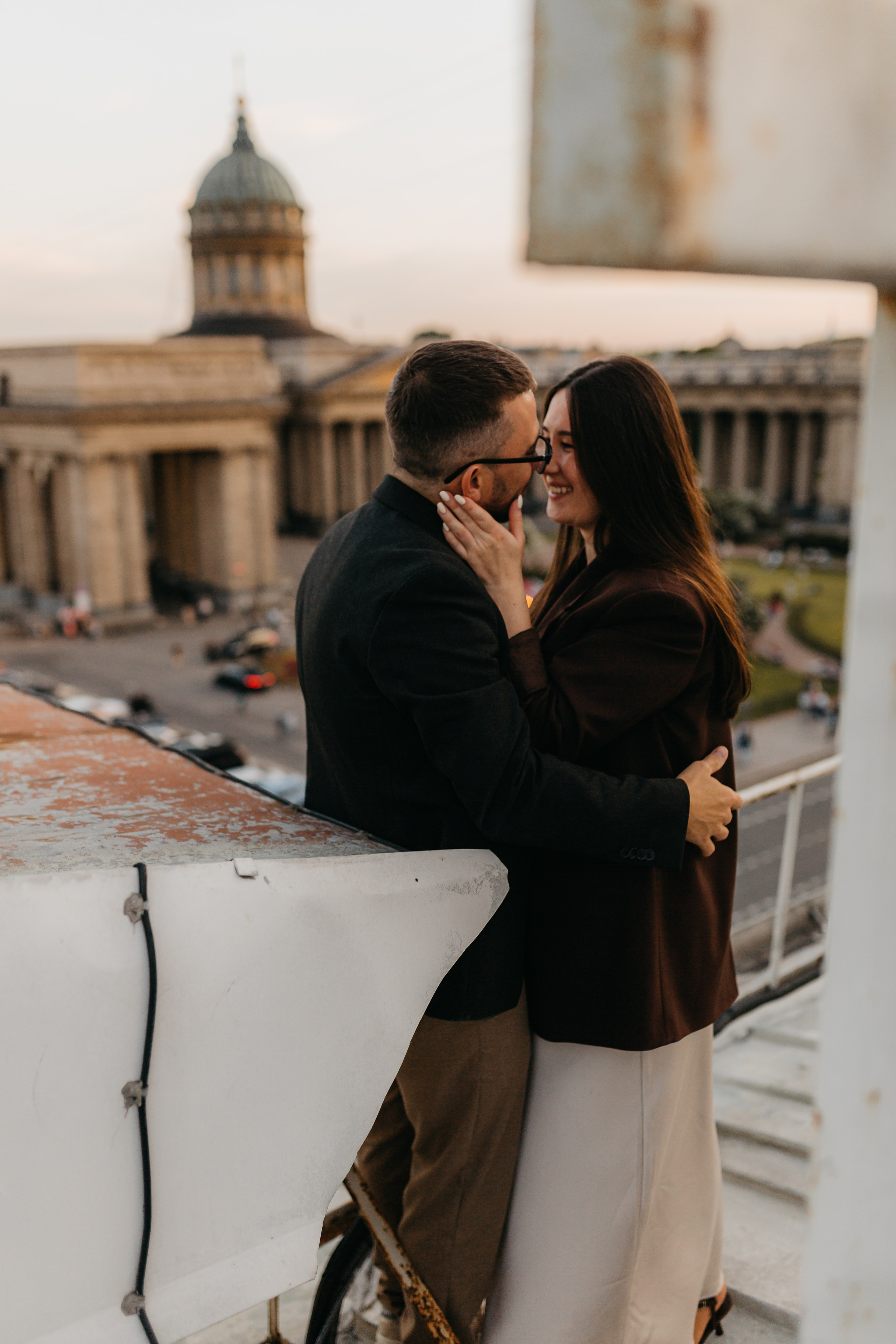 LoveStory на крышах Питера. Фотограф Санкт-Петербург Князева Елизавета