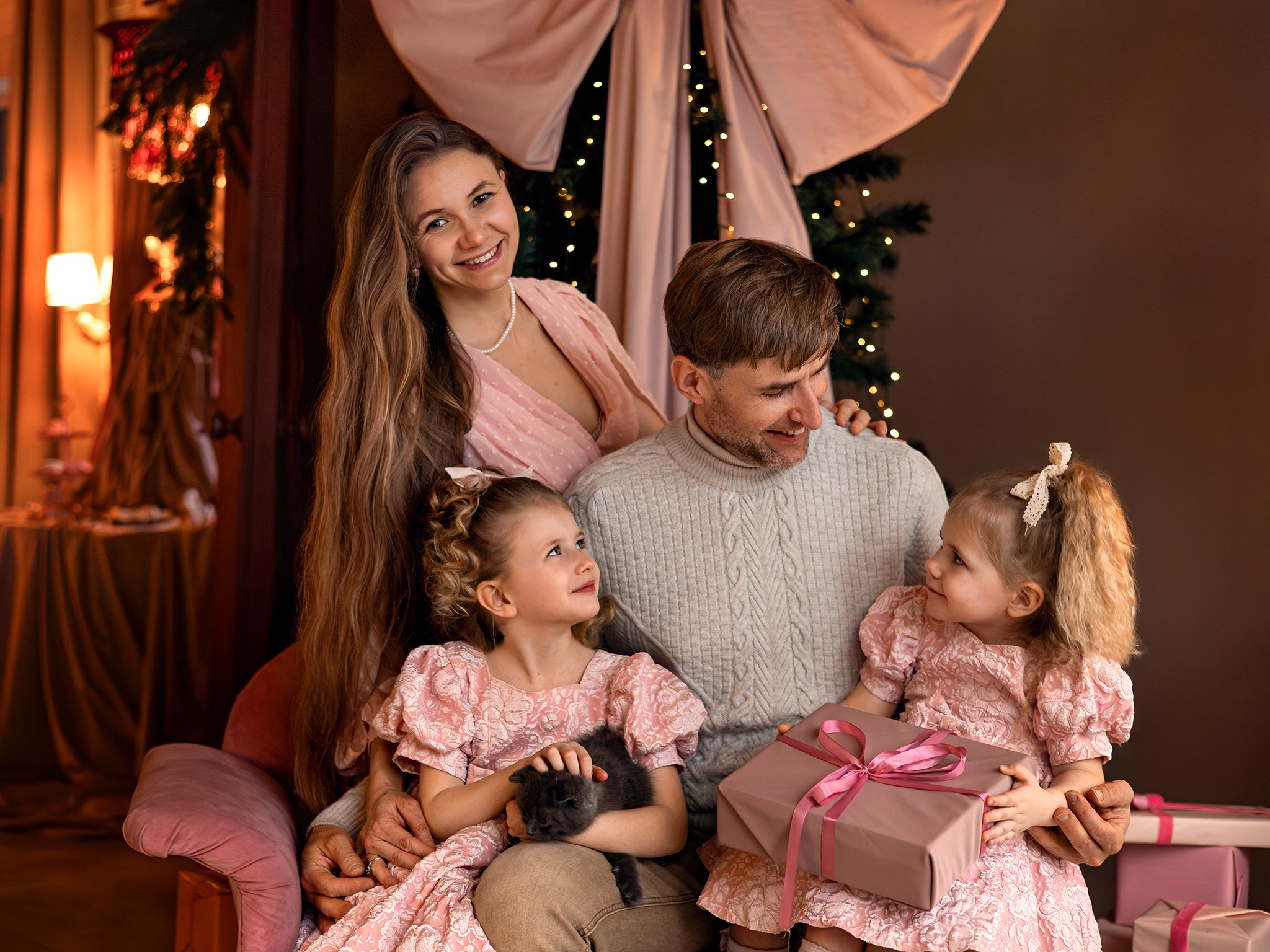 Новогодняя семейная съемка. Детский и семейный фотограф Елена Михайлова в Москве