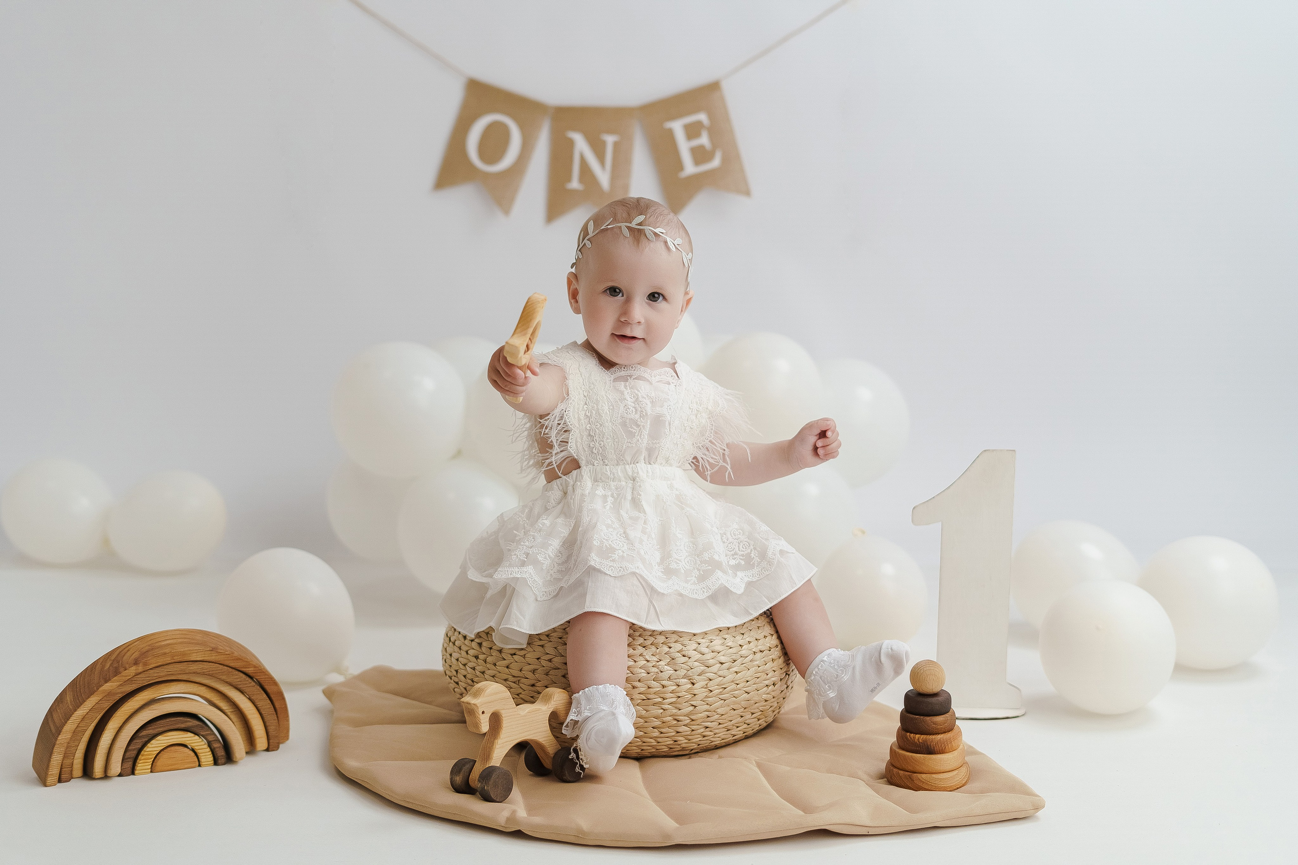 Шары к тарифу «годик эксклюзив». Фотограф новорожденных в г. Павлово Беспалова Екатерина