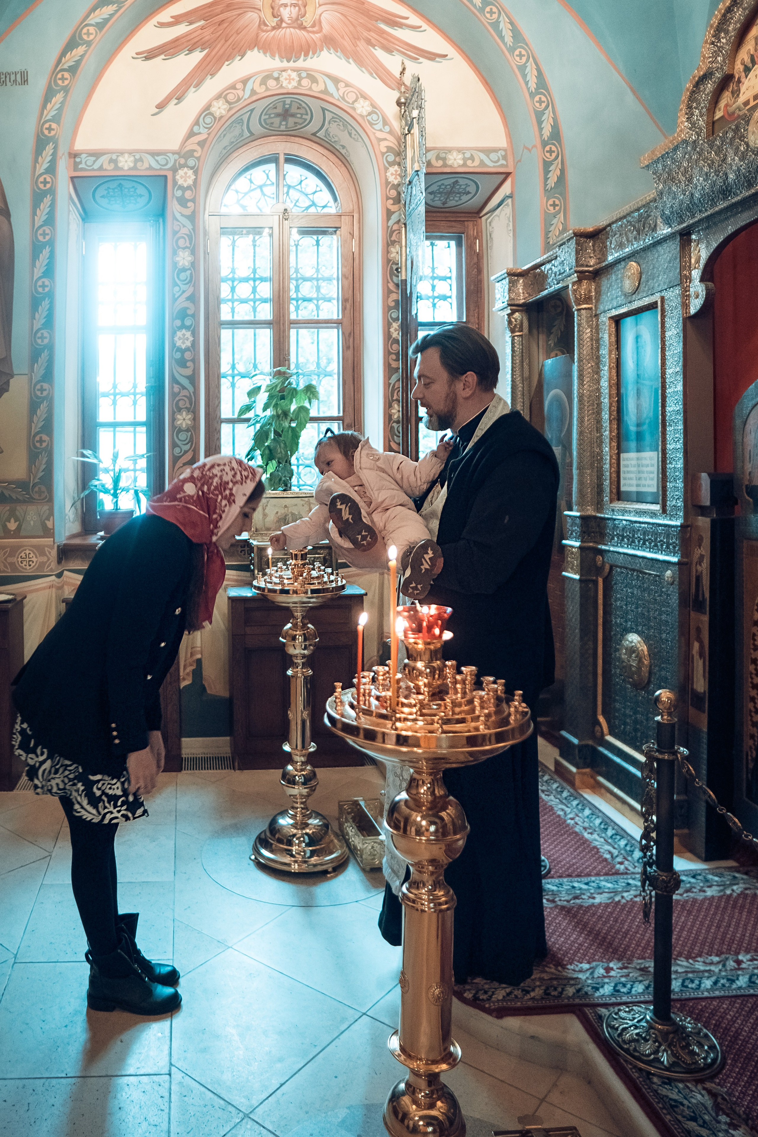 Таинство Крещения Артема, Ангелины и Адрианы