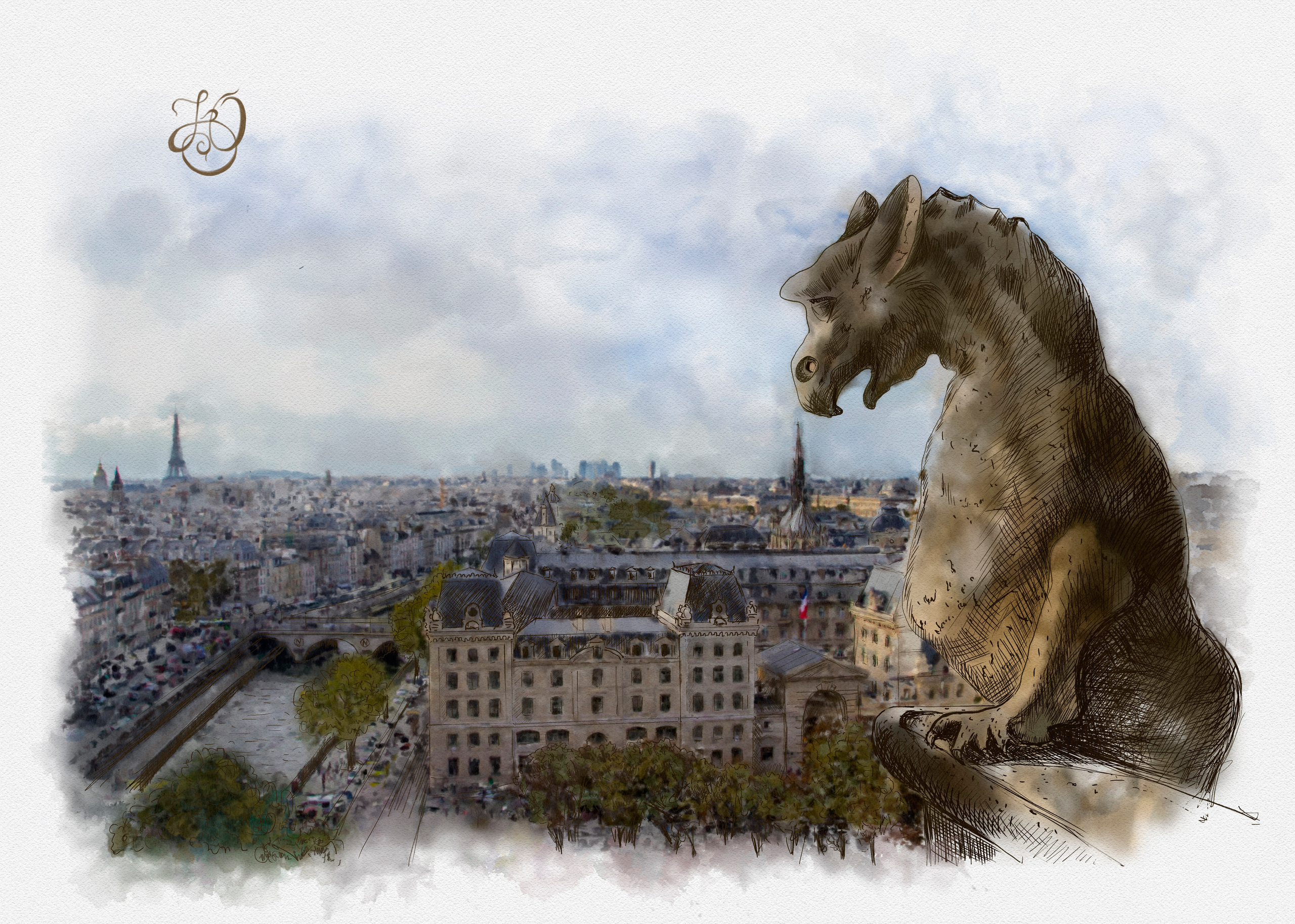 Цифровая графика. Фотограф на крестины