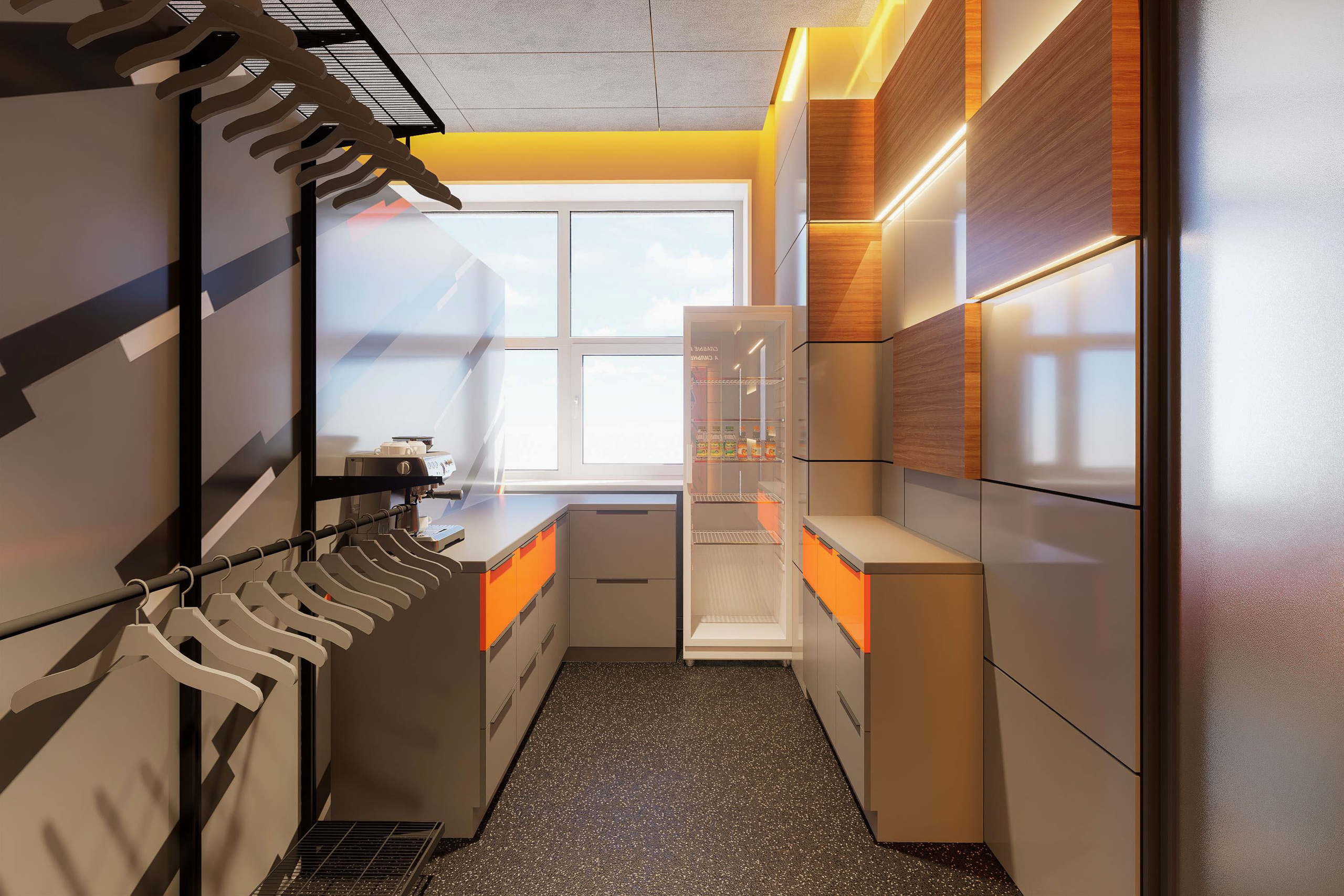 ХК «Амур» Раздевалка. Архитектурно-дизайнерское бюро ROOMS