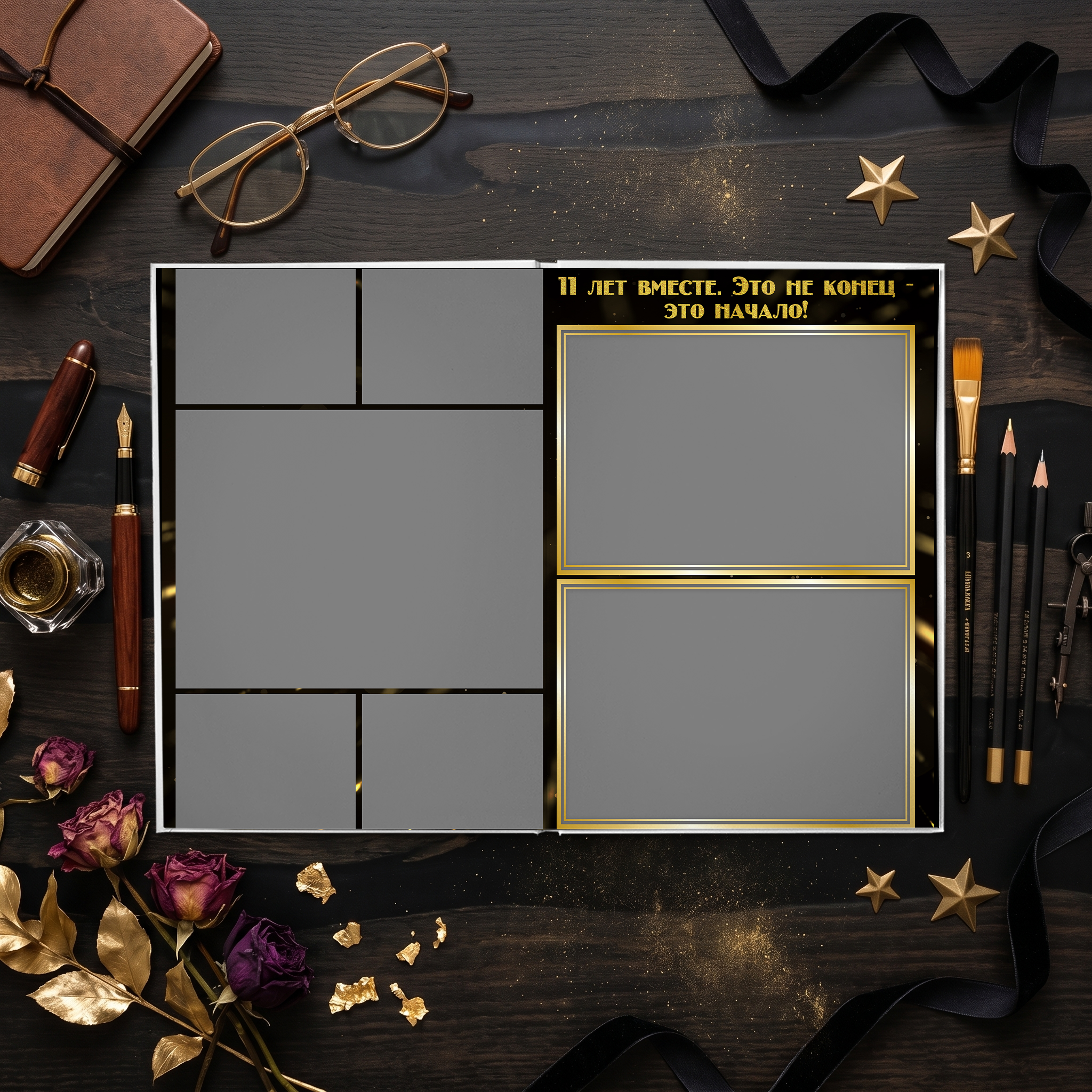 026 Gold Black. Дизайны, psd шаблоны школьных и выпускных альбомов и обложек