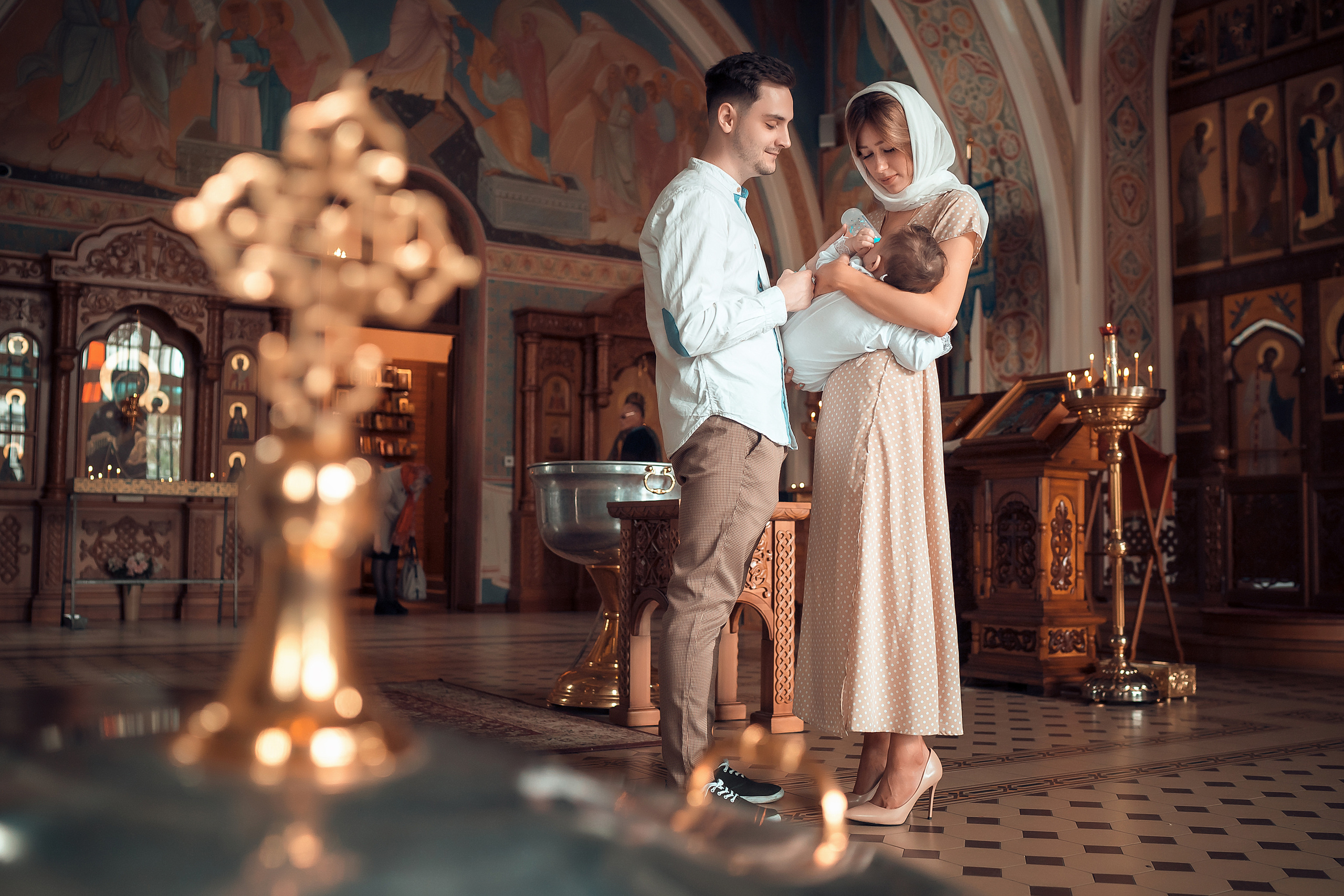 Таинство Крещения Стефана. Фотограф на Крещение и Венчание в Красноярске Рамазанова Юлия