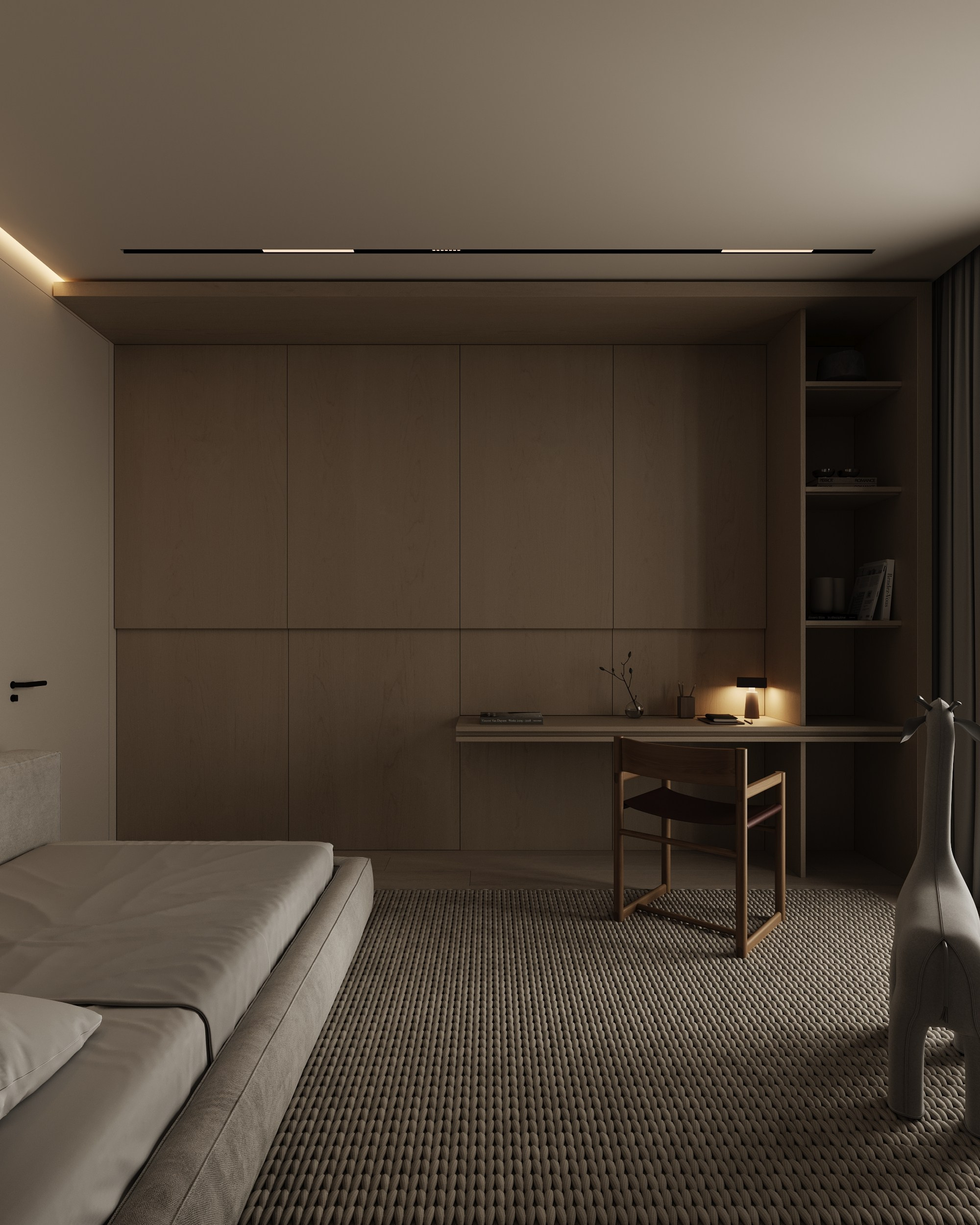 Minimalist children's bedroom. Denis Konarev | Architectural Visualization Studio