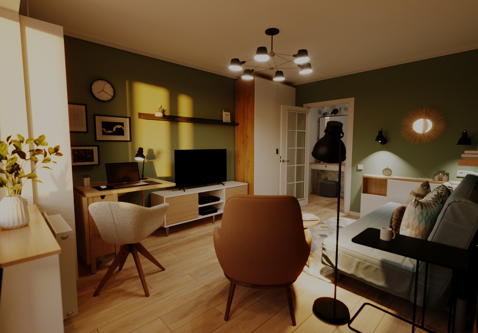 Однокомнатная квартира 35 м²,
